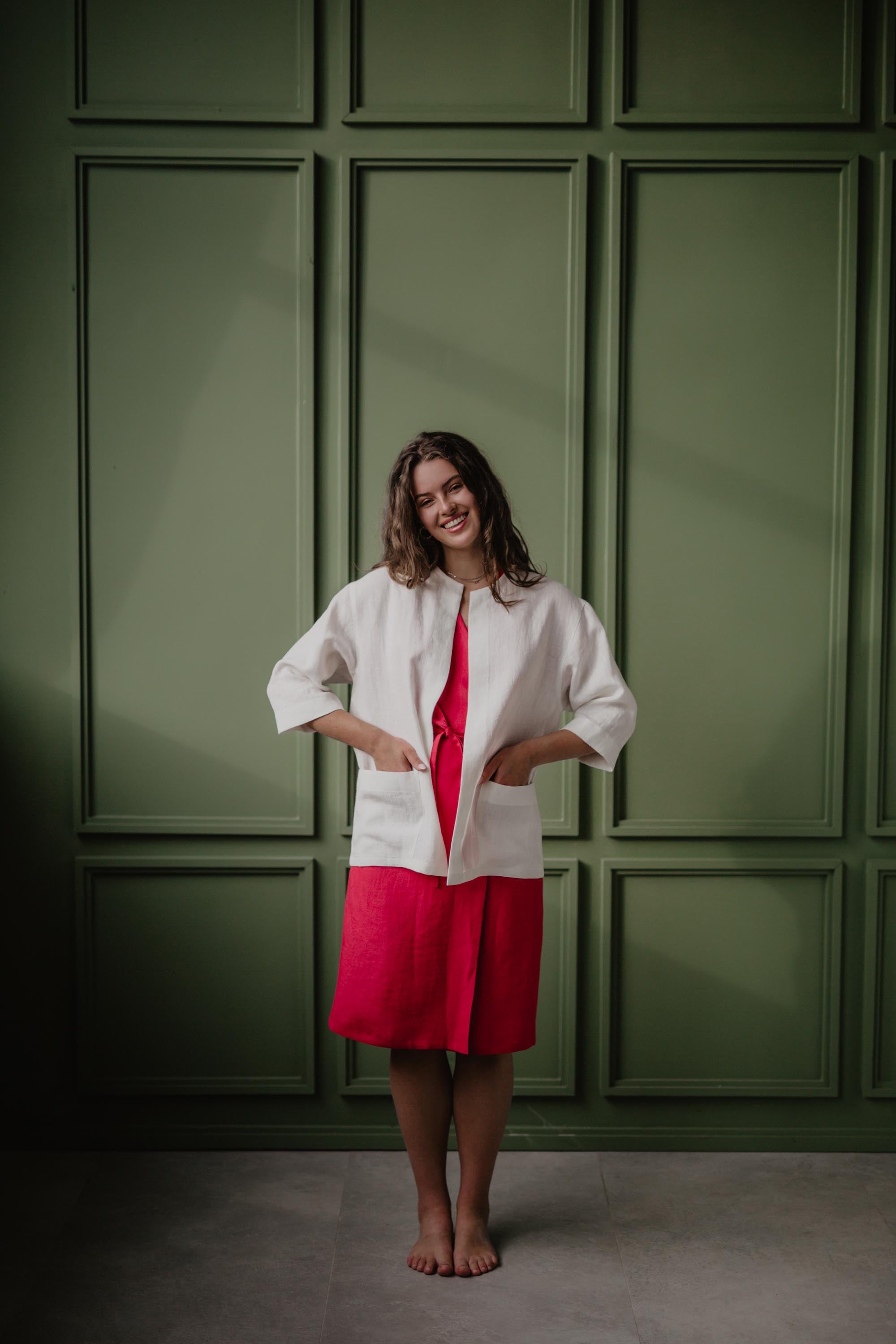 Übergroße Leinenjacke KYIV