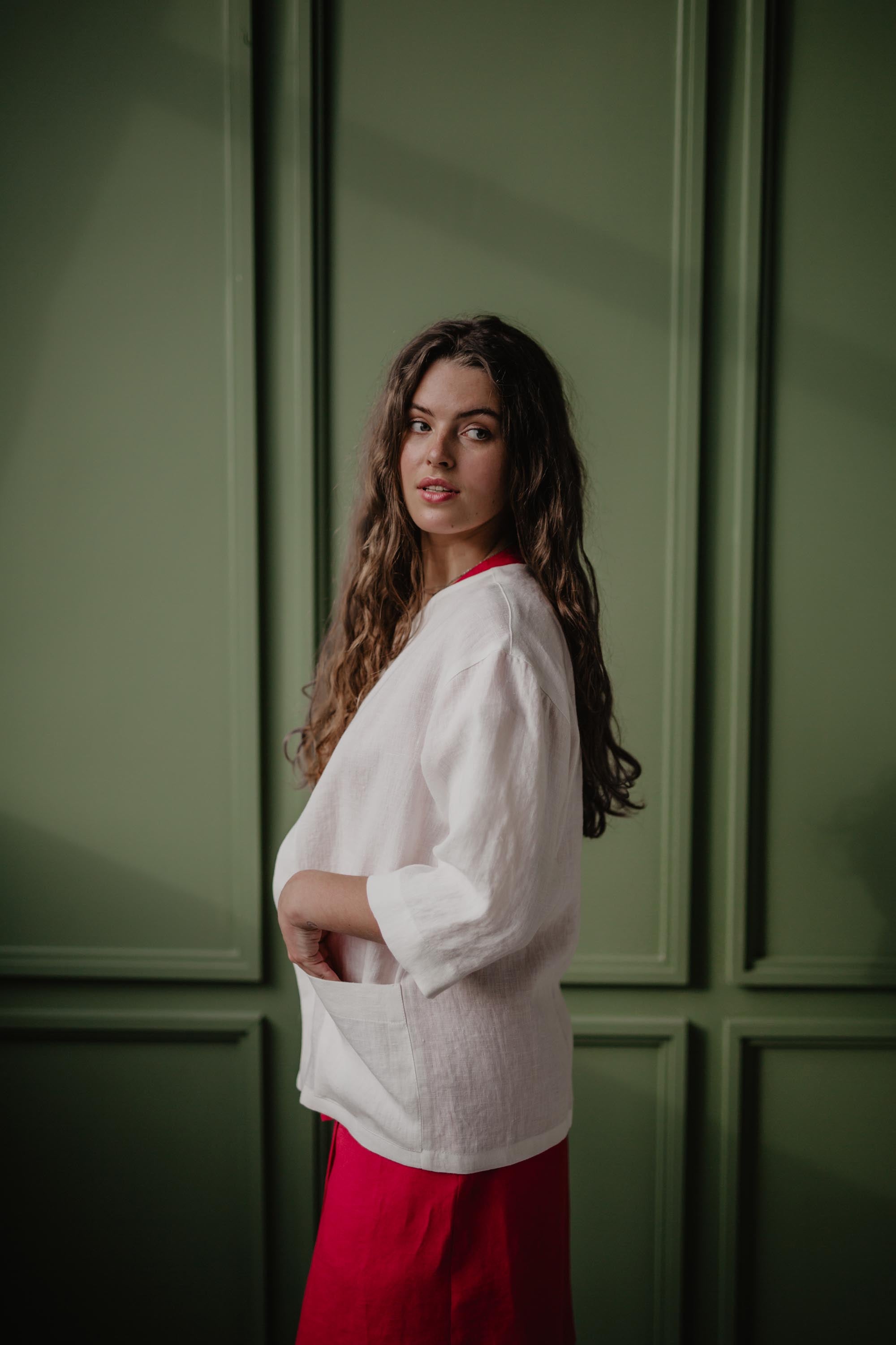 Übergroße Leinenjacke KYIV