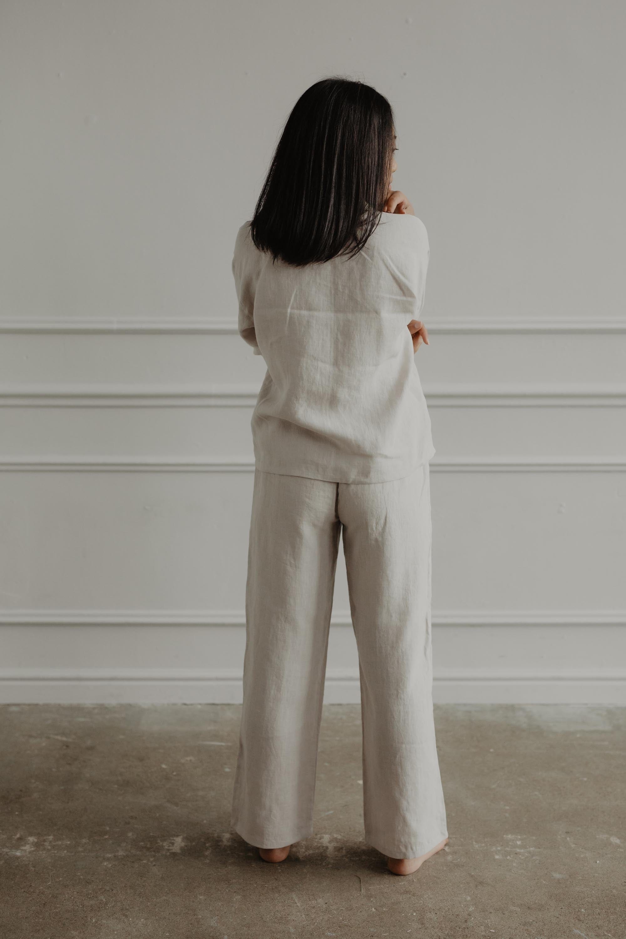 Langärmeliges Pyjama-Set SNOOZE - Creme