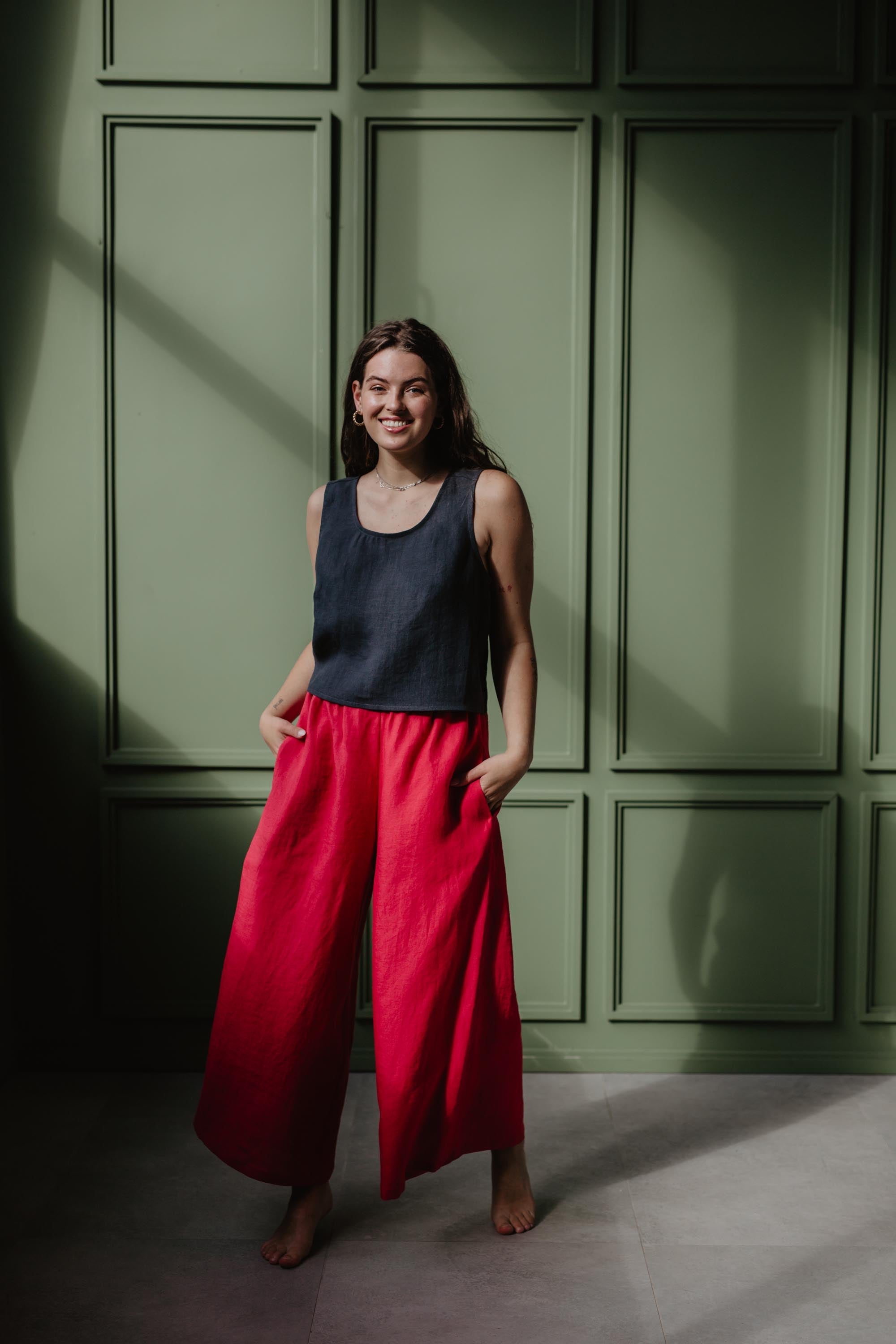 Breite Leinenhose ISABELLA