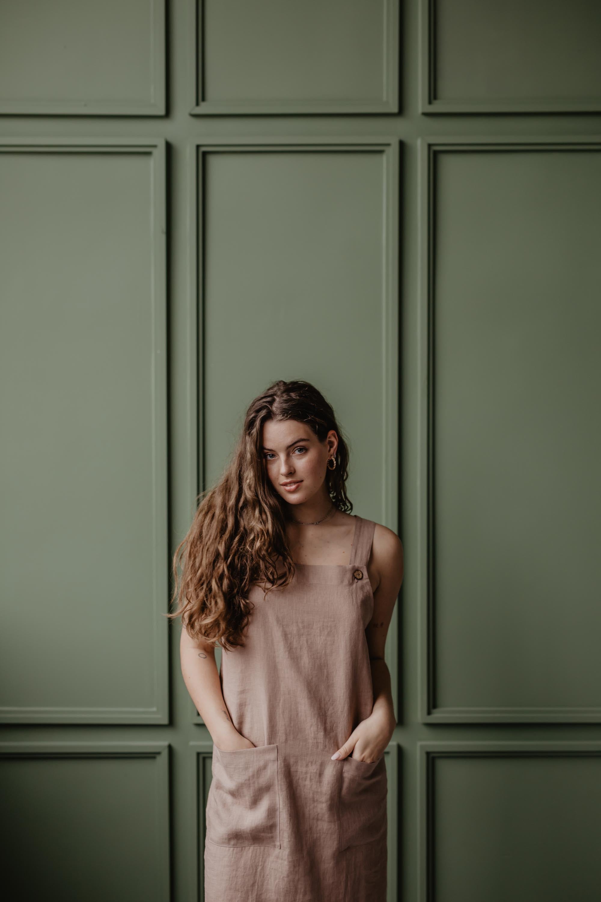 Leinenlatzkleid JADE