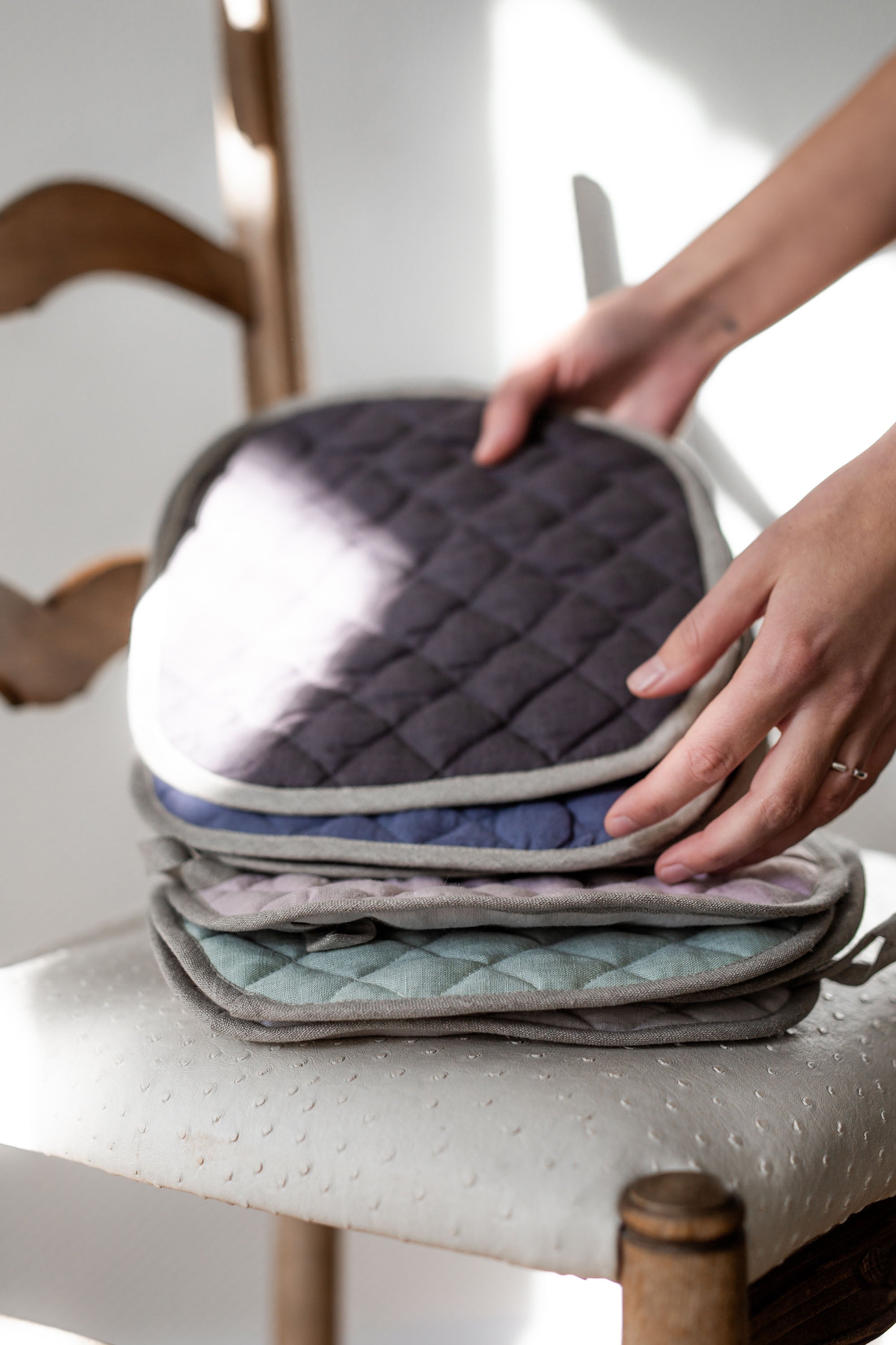 Topflappen aus Leinen | Ausverkauf