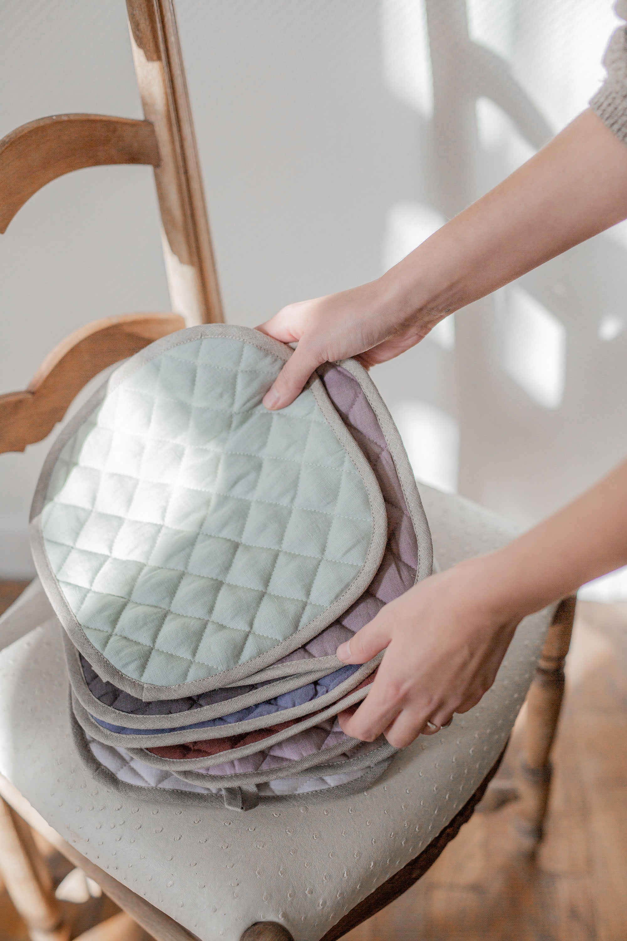 Various Color Linen Pot holders by AmourLinen