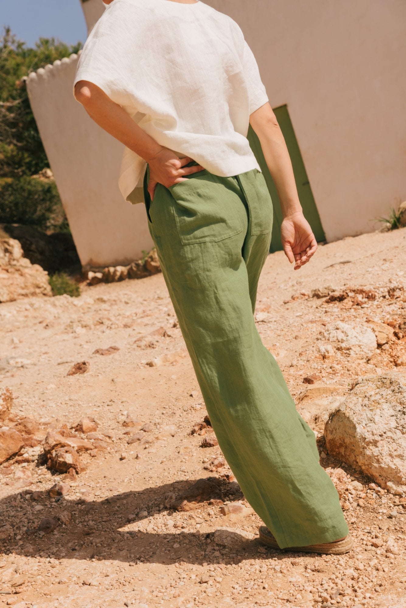 Gerade geschnittene Leinenhose BARBORA