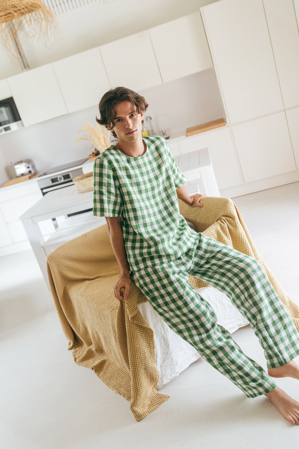 Leinen pyjama set LEO