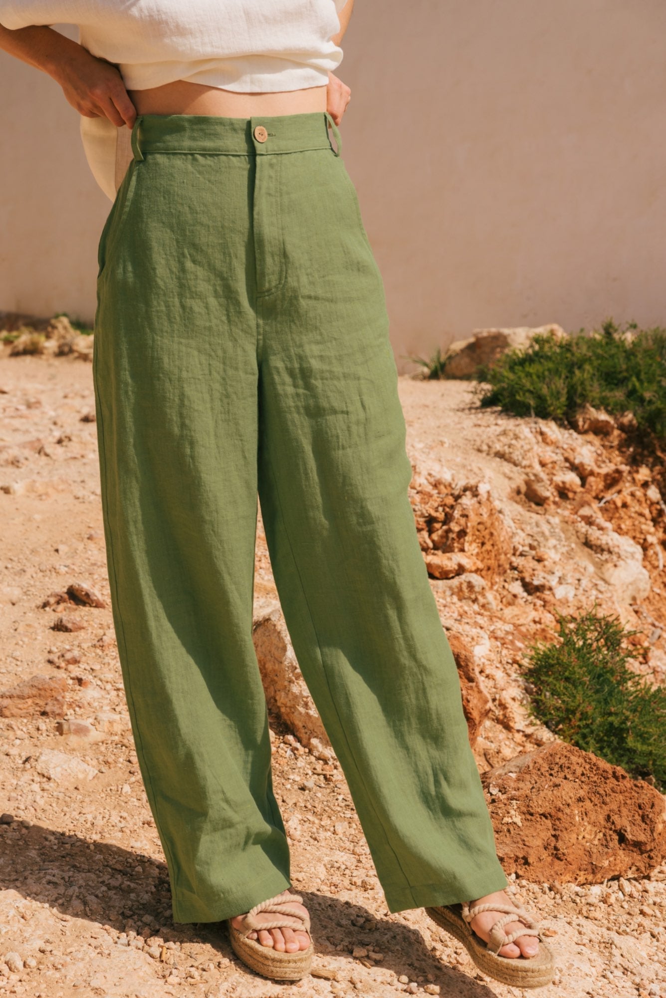 Gerade geschnittene Leinenhose BARBORA