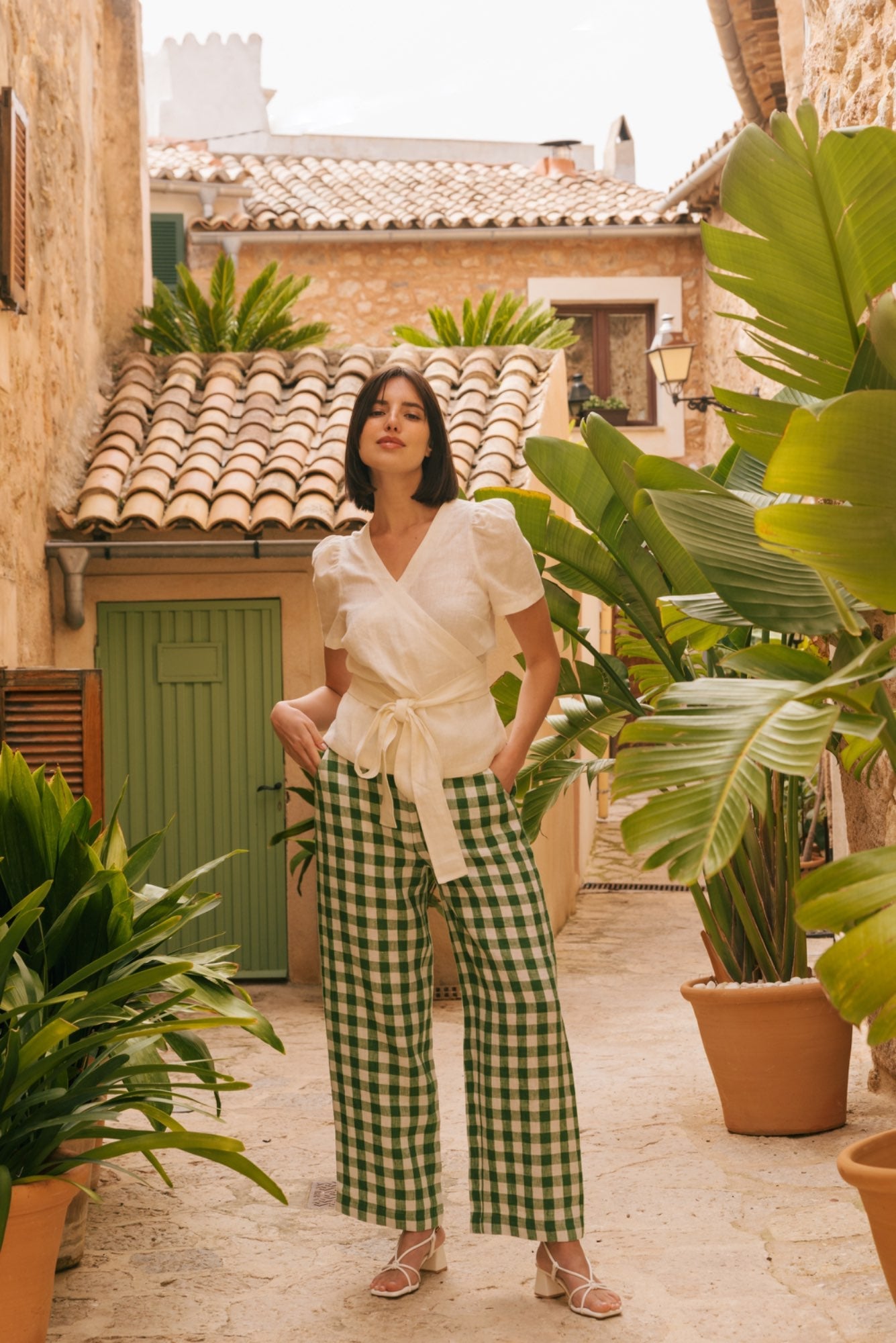 Gerade geschnittene Leinenhose BARBORA