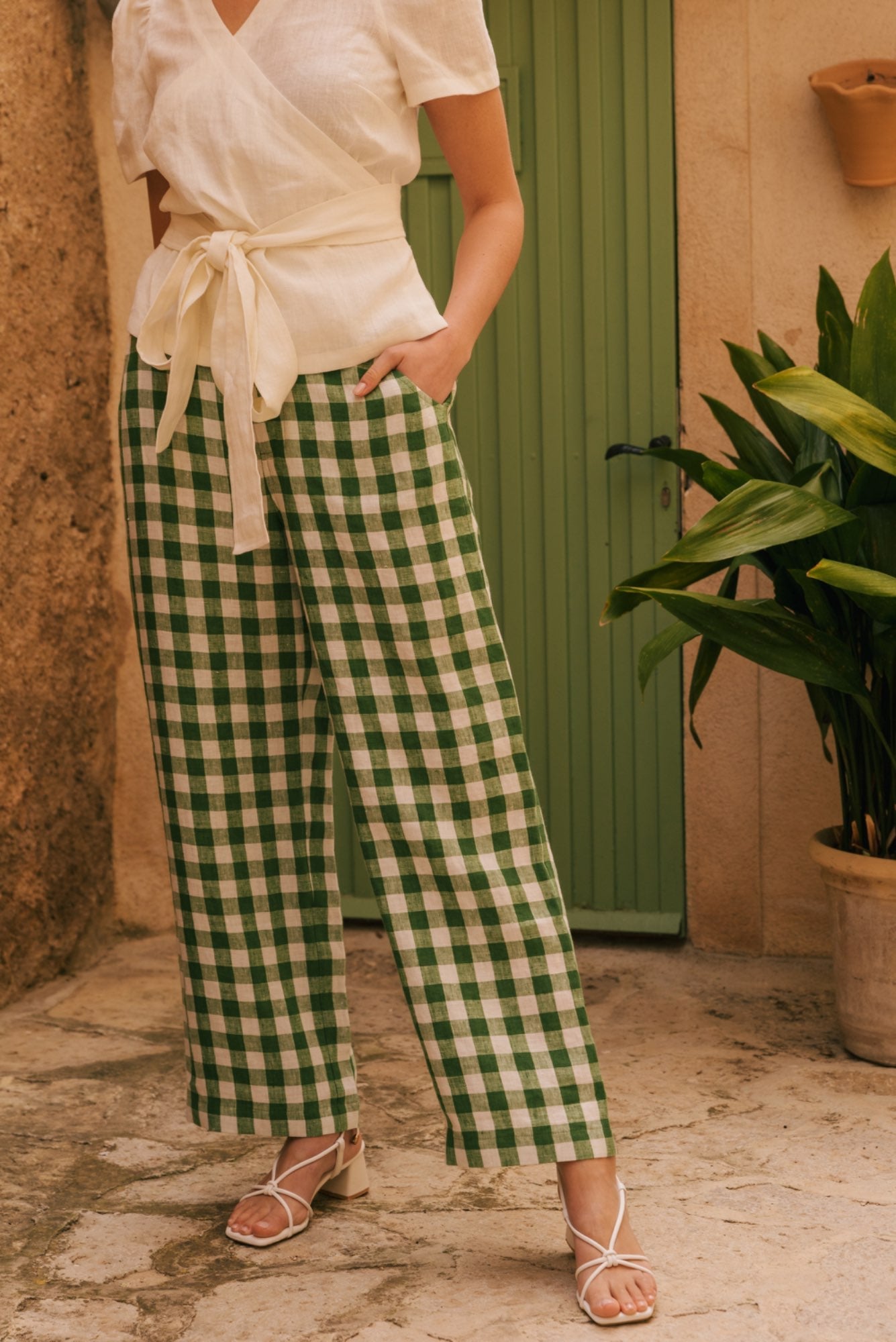 Gerade geschnittene Leinenhose BARBORA