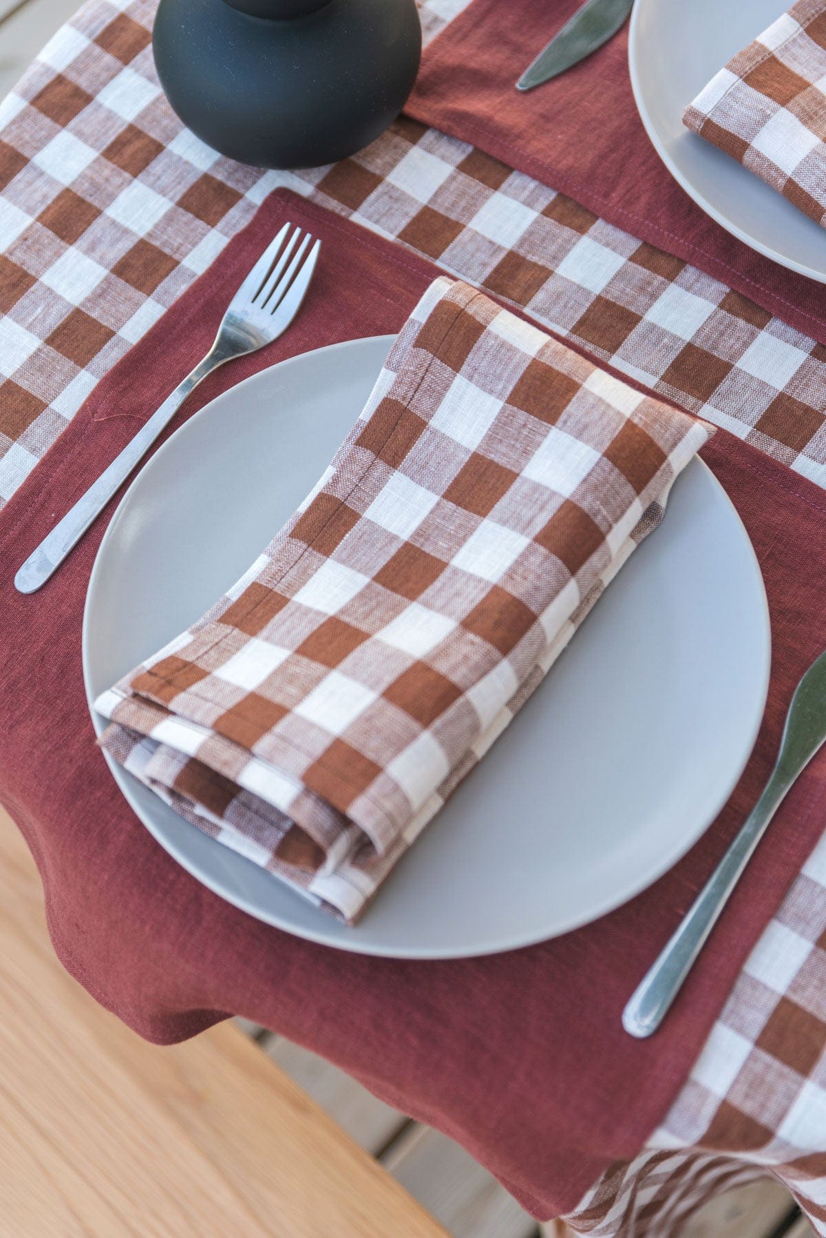 AmourLinen Tischwäsche Leinenservietten 2er-Set Leinenservietten 2er-Set