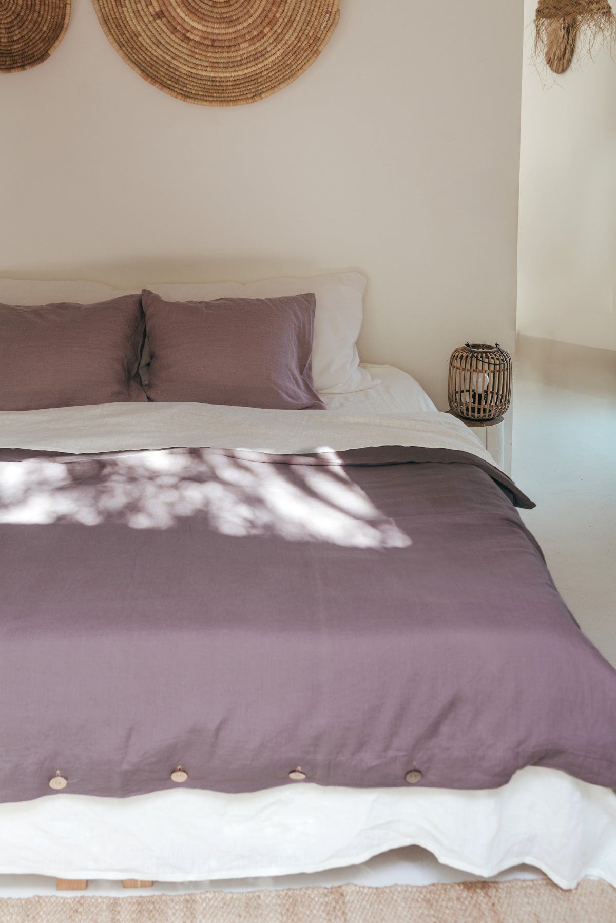 Leinen-Bettbezug in Dusty Lavender