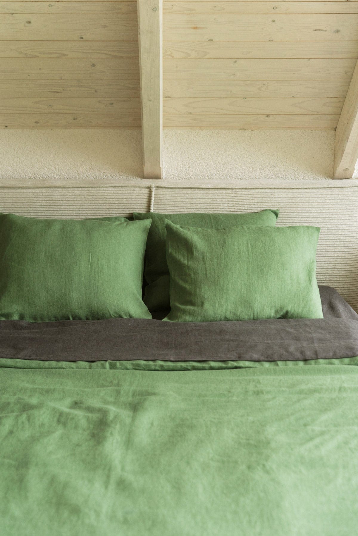 AmourLinen Leinen-Bettbezug Leinen-Bettbezug in Matcha-Grün Leinen-Bettbezug in Matcha-Grün | AmourLinen