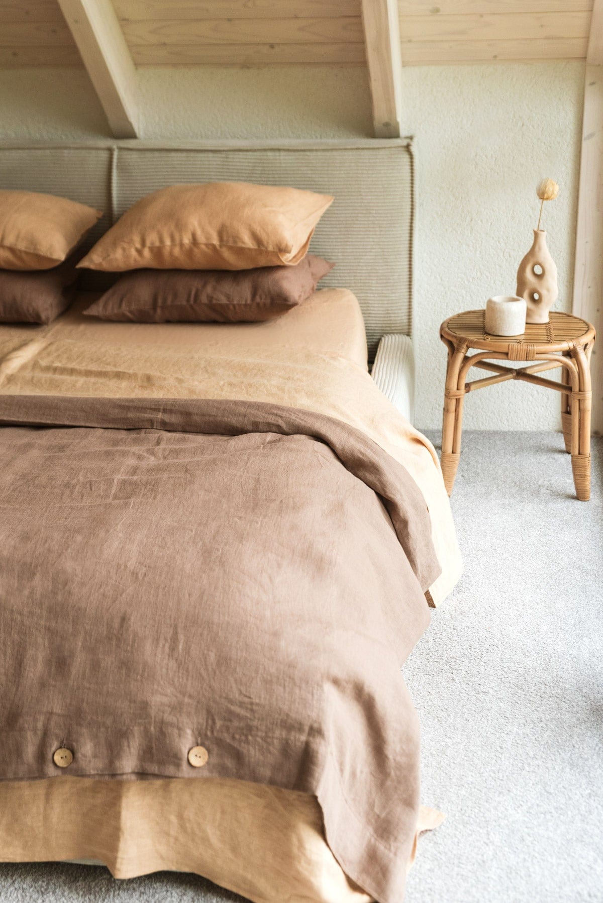 AmourLinen Leinen-Bettbezug Leinen-Bettbezug in Rosébraun Leinen-Bettbezug in Rosébraun | AmourLinen