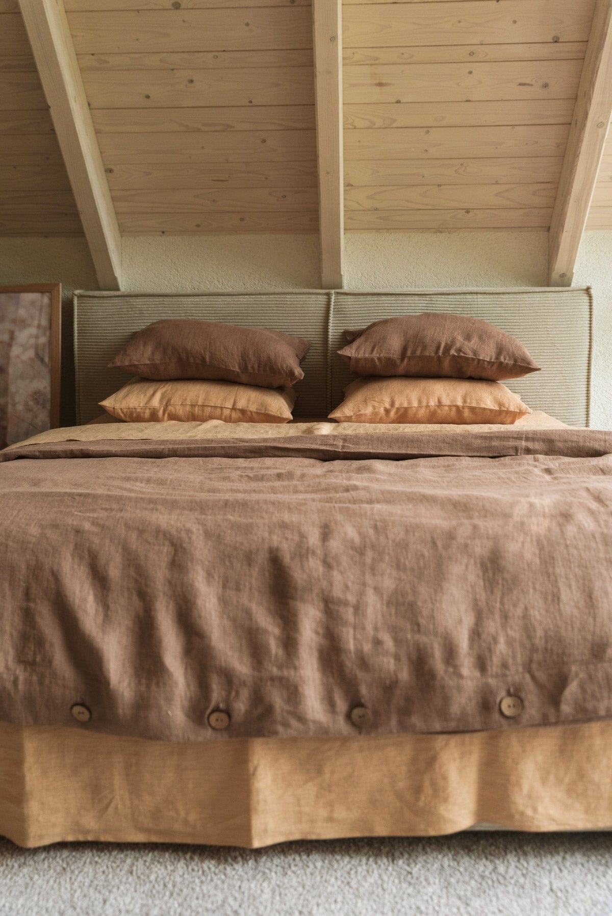 AmourLinen Leinen-Bettbezug Leinen-Bettbezug in Rosébraun Leinen-Bettbezug in Rosébraun | AmourLinen