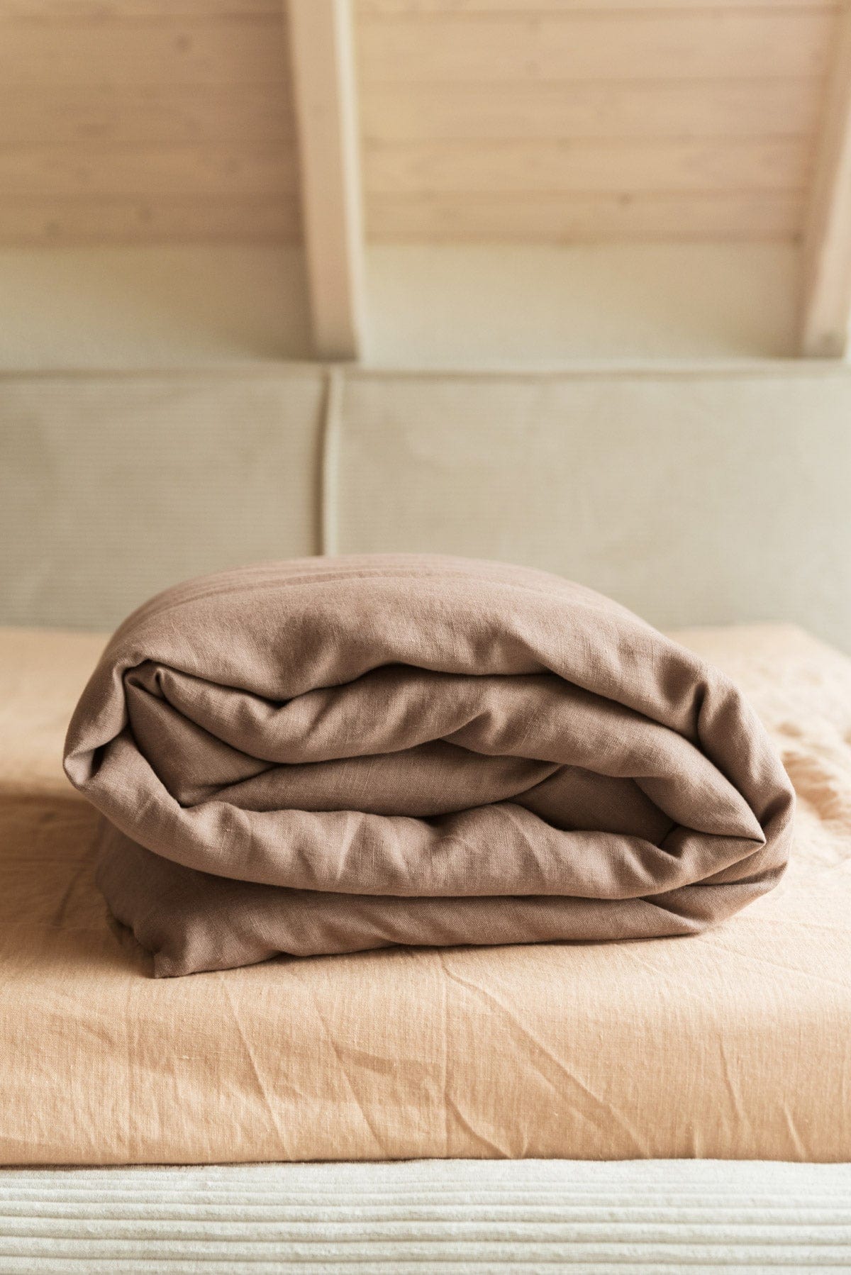 AmourLinen Leinen-Bettbezug Leinen-Bettbezug in Rosébraun Leinen-Bettbezug in Rosébraun | AmourLinen