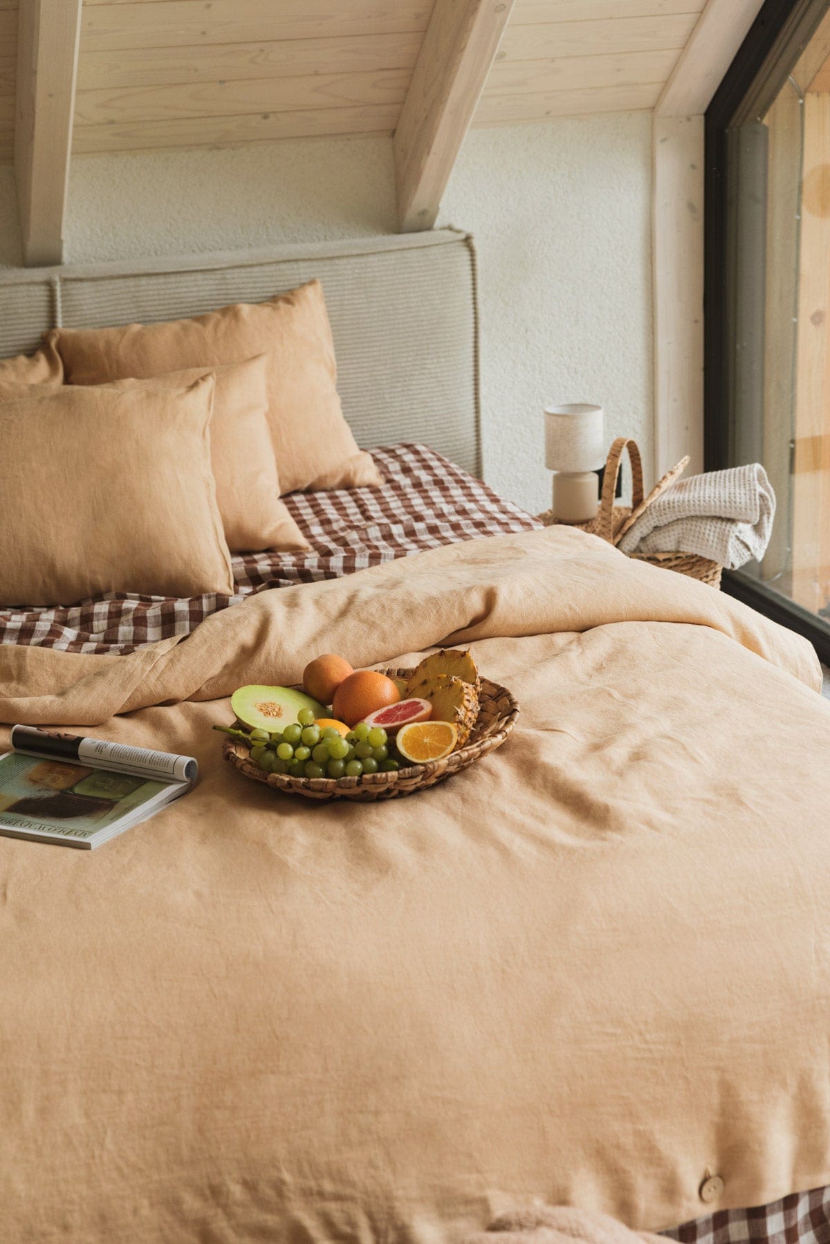 AmourLinen Leinen-Bettbezug Leinen-Bettbezug in Senfgelb Senfgelber Leinen-Bettbezug | AmourLinen
