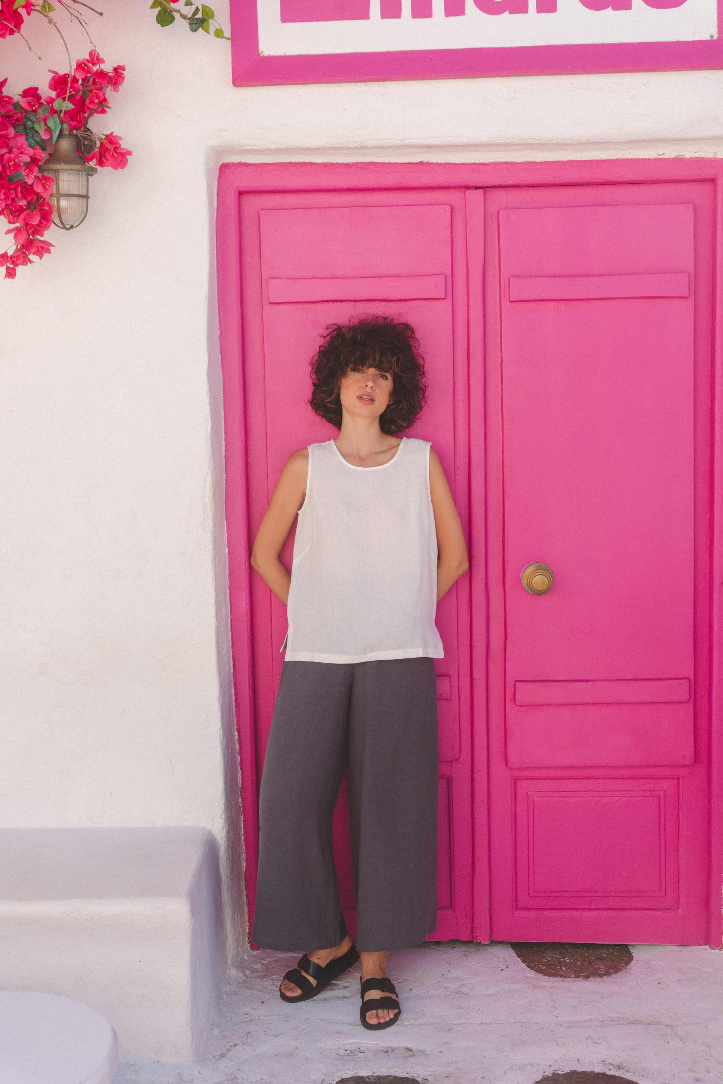 Breite Leinenhose ISABELLA