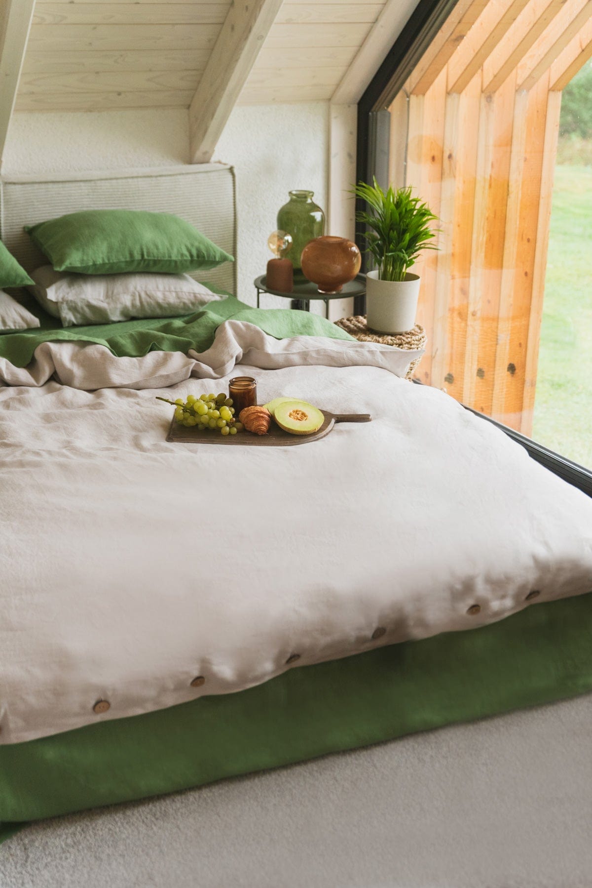AmourLinen Leinen-Bettwäscheset Leinen-Bettwäscheset in Creme Leinen-Bettwäscheset in Creme