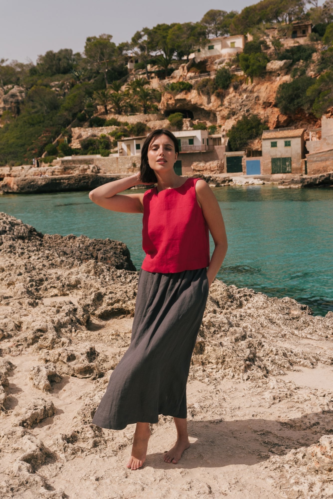 Langer Leinenrock MONA