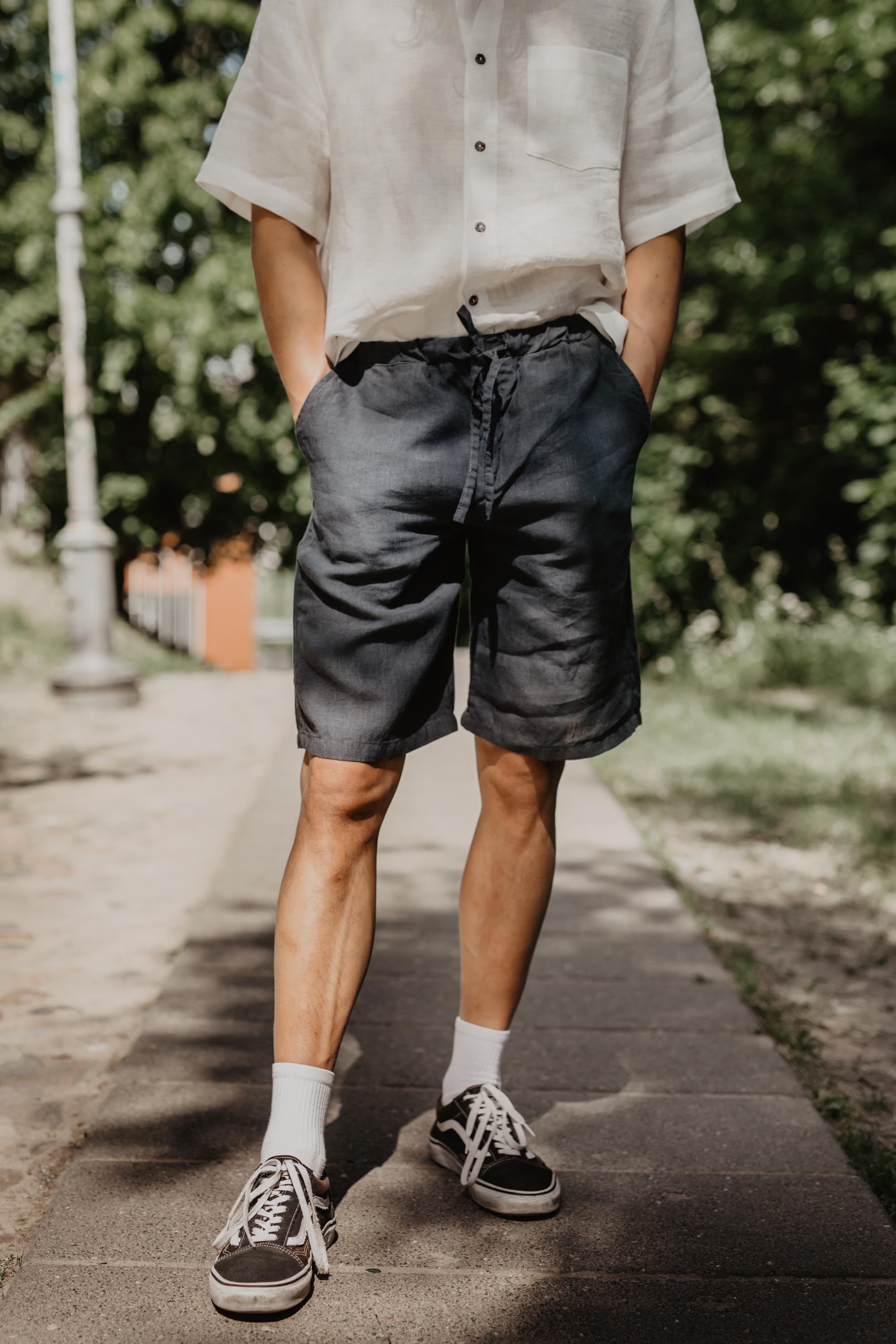 Klassische Leinenshorts HERMES