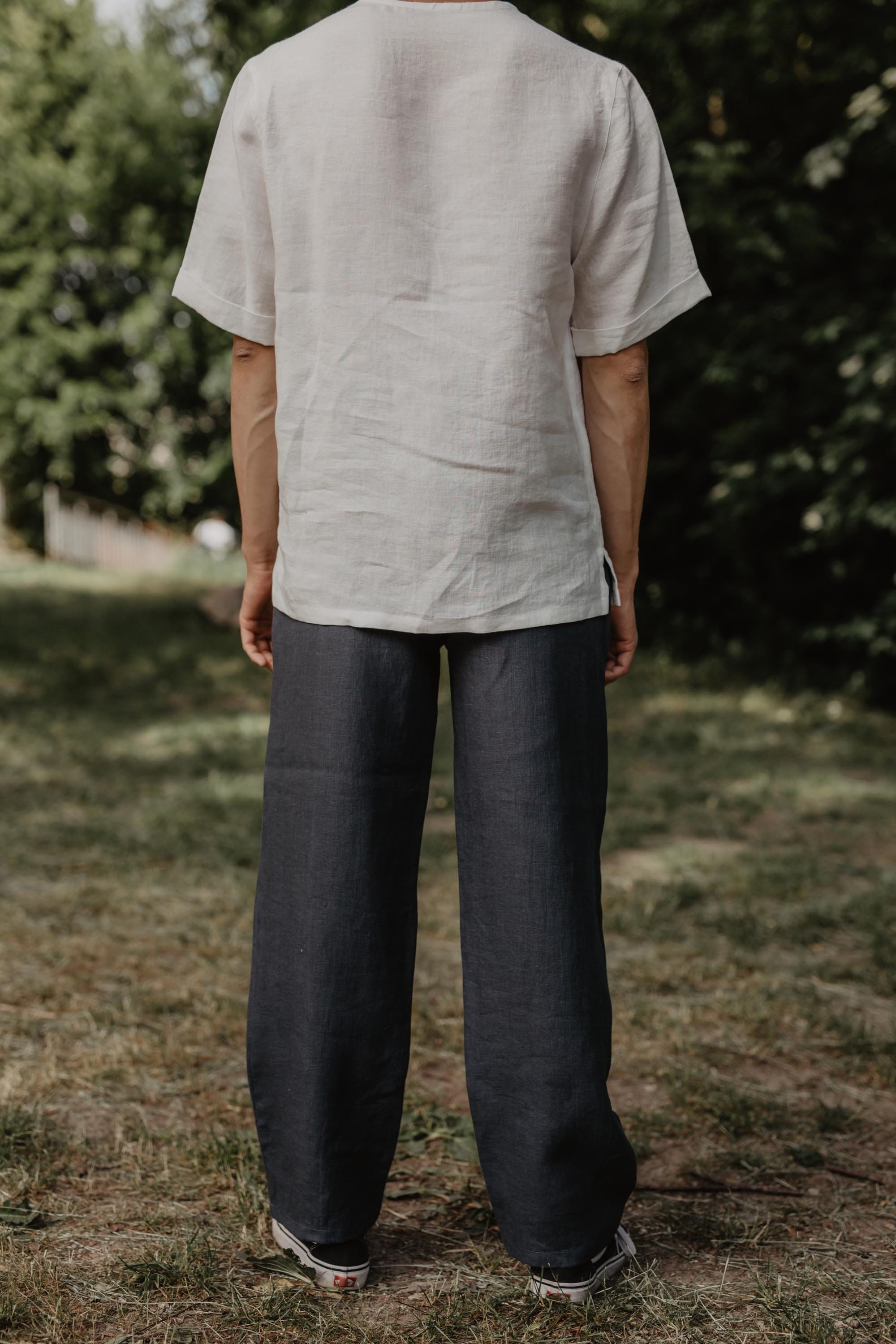 Leinenhose ADONIS - Anthrazit