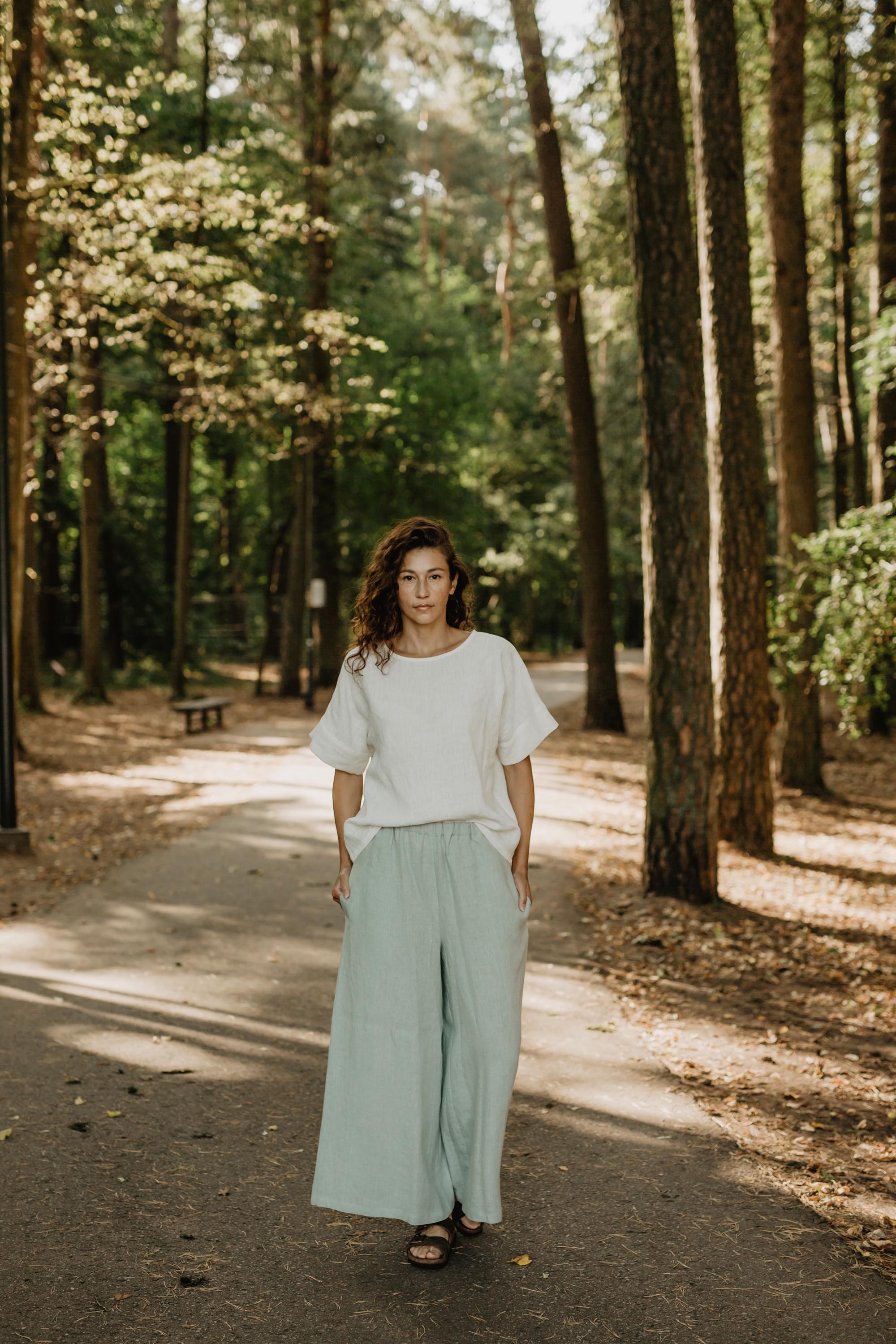 AmourLinen Leinenhose Weite Leinenhose ISABELLA ISABELLA Weite Leinenhose | AmourLinen | Leinenkleidung