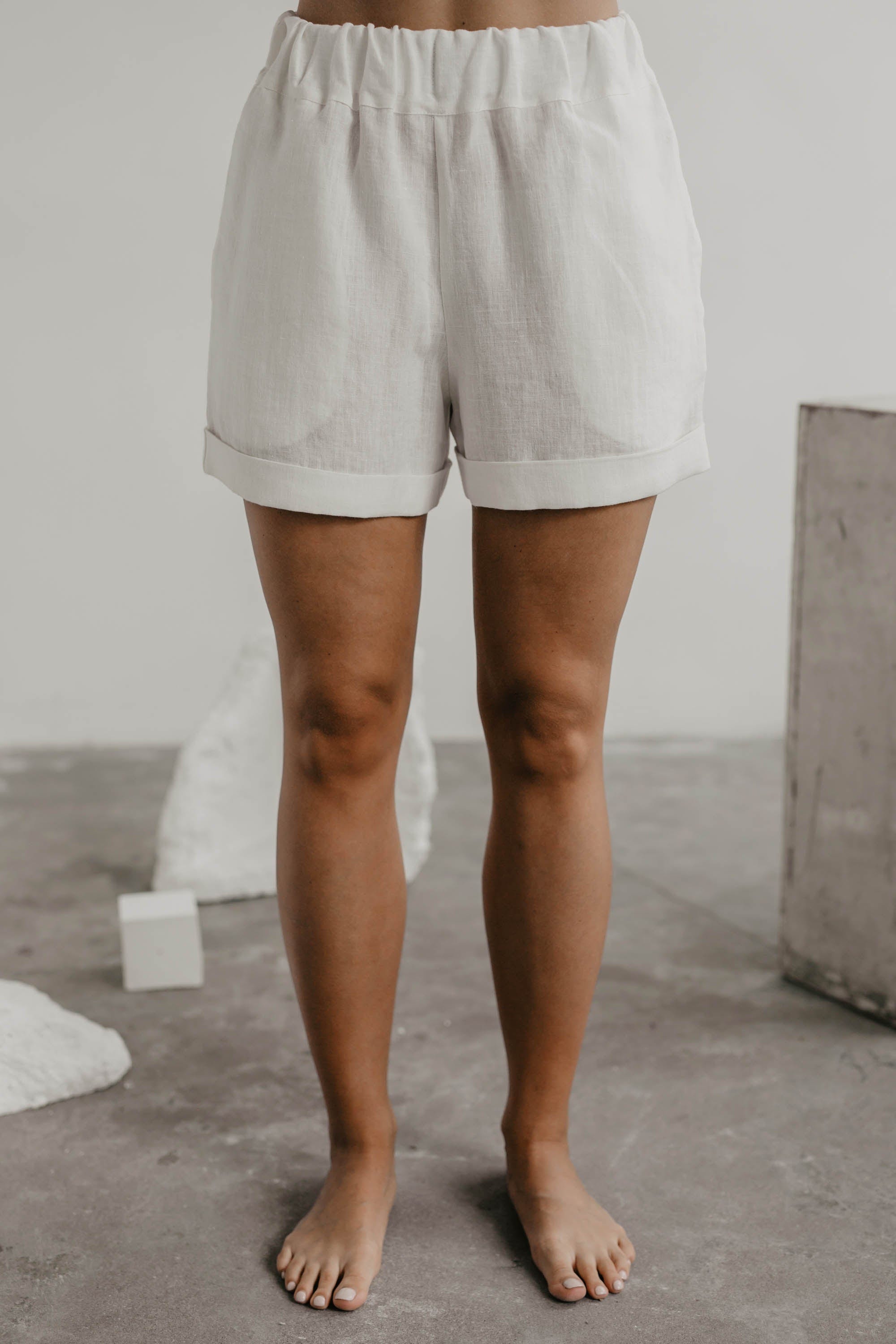 Leinenshorts MIA - Weiß