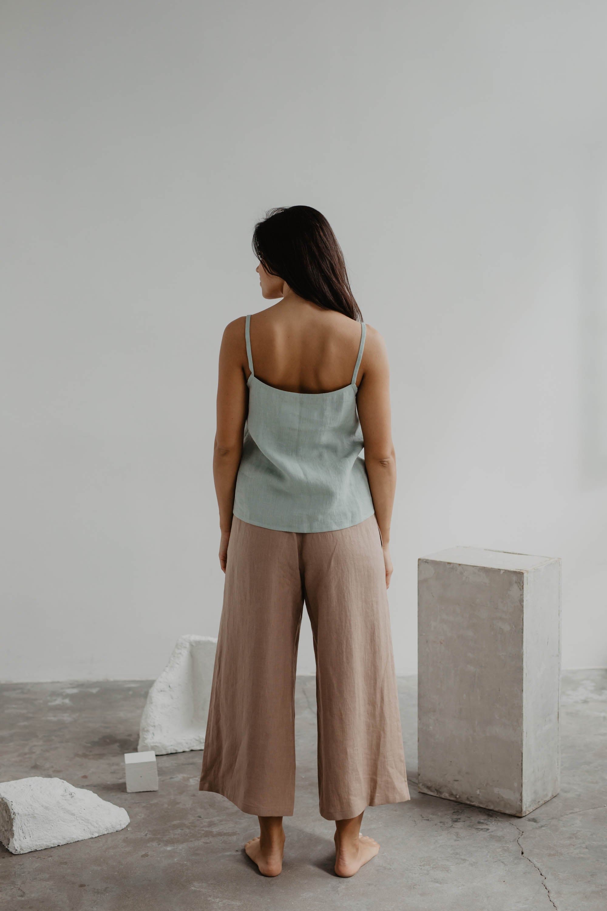 Leinenhose TOKYO - Rosenbraun