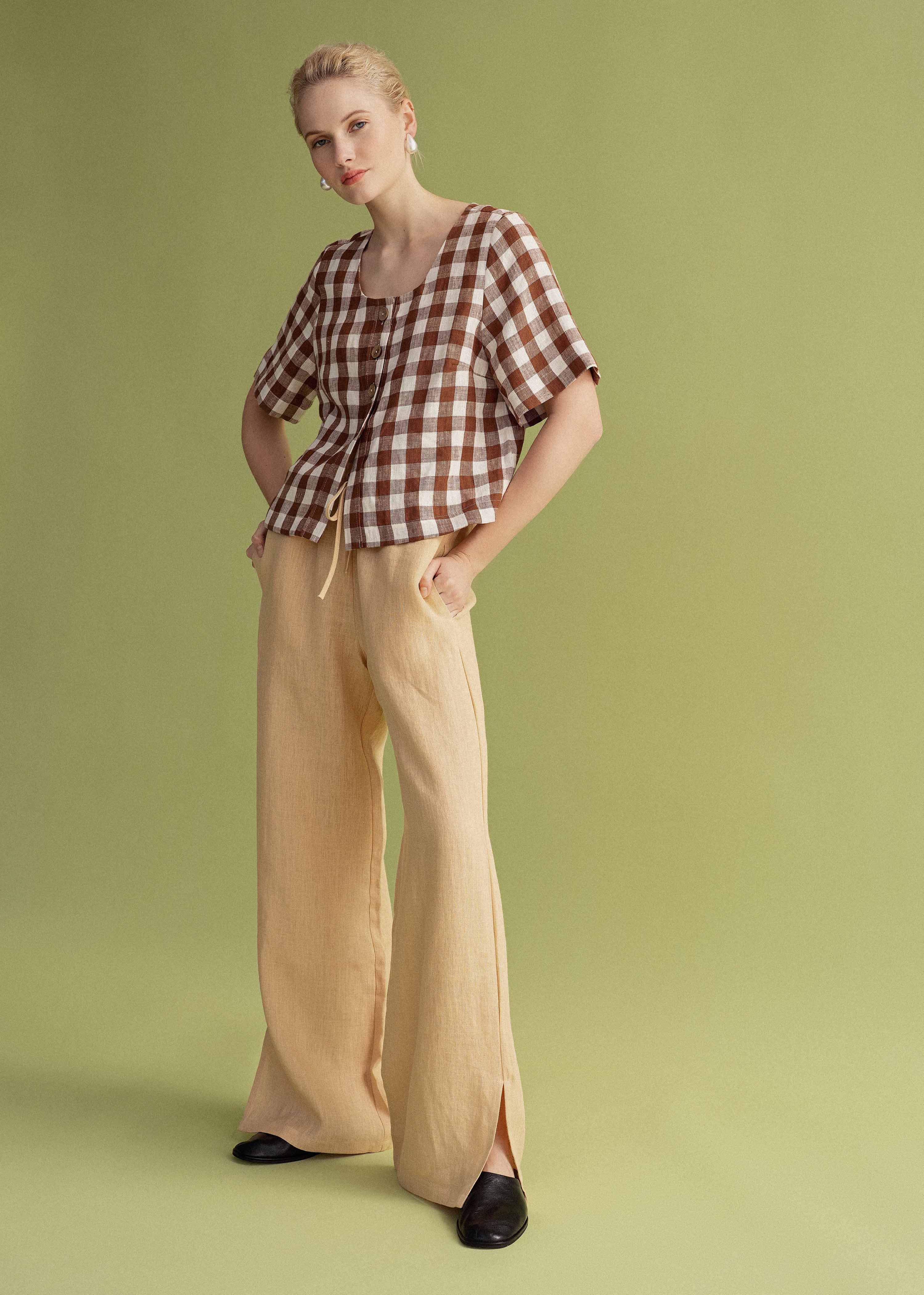 Hose Leah mit Schlitzen