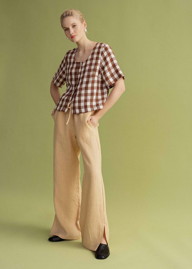 Hose Leah mit Schlitzen