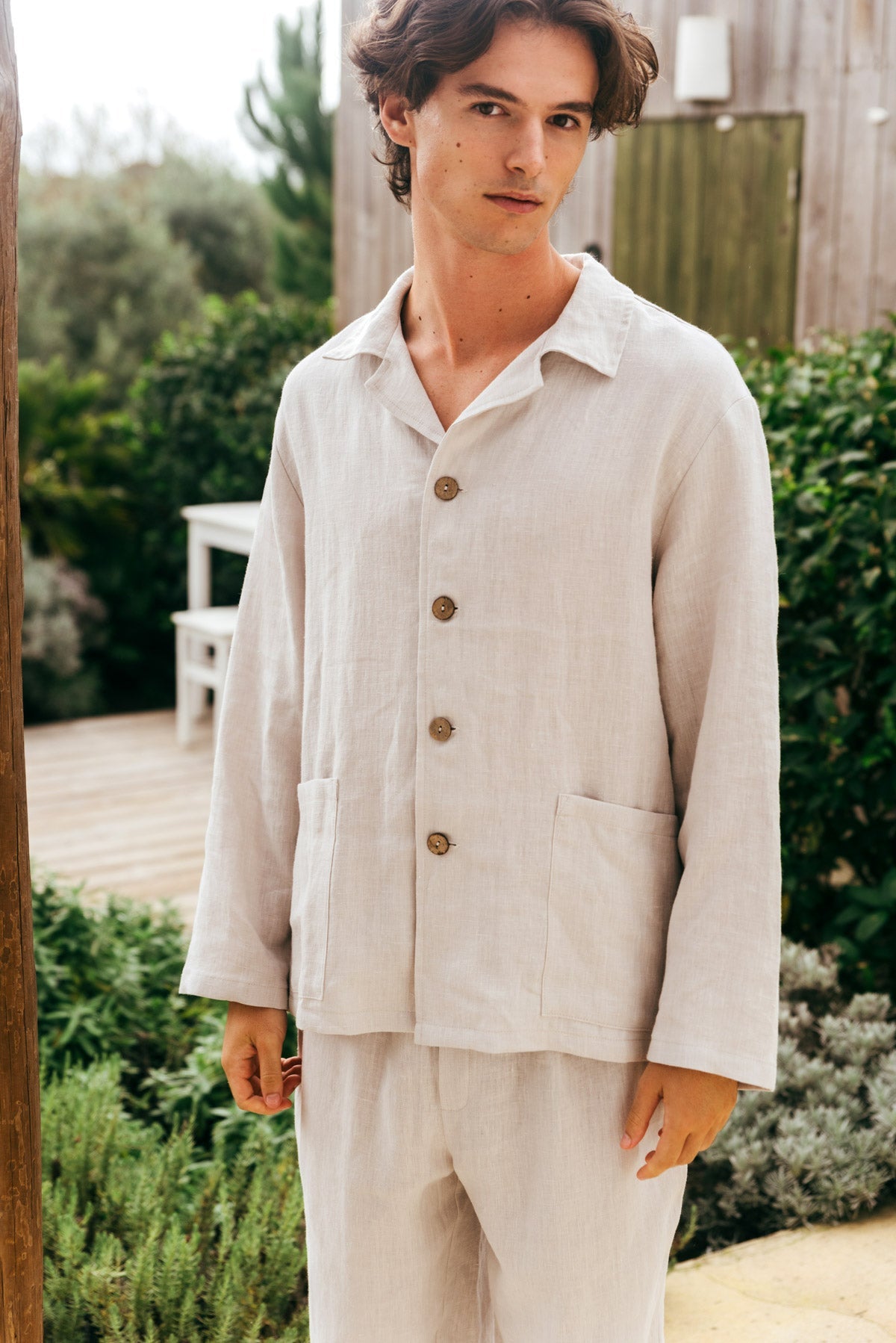 Leinen loungewear set OLIVER - Creme
