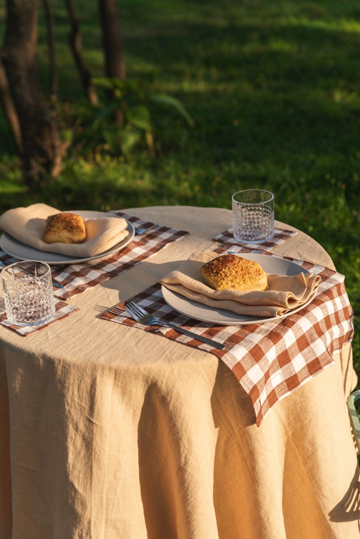 AmourLinen Tischwäsche Leinen-Tischsets 2er-Set Leinen-Tischsets 2er-Set
