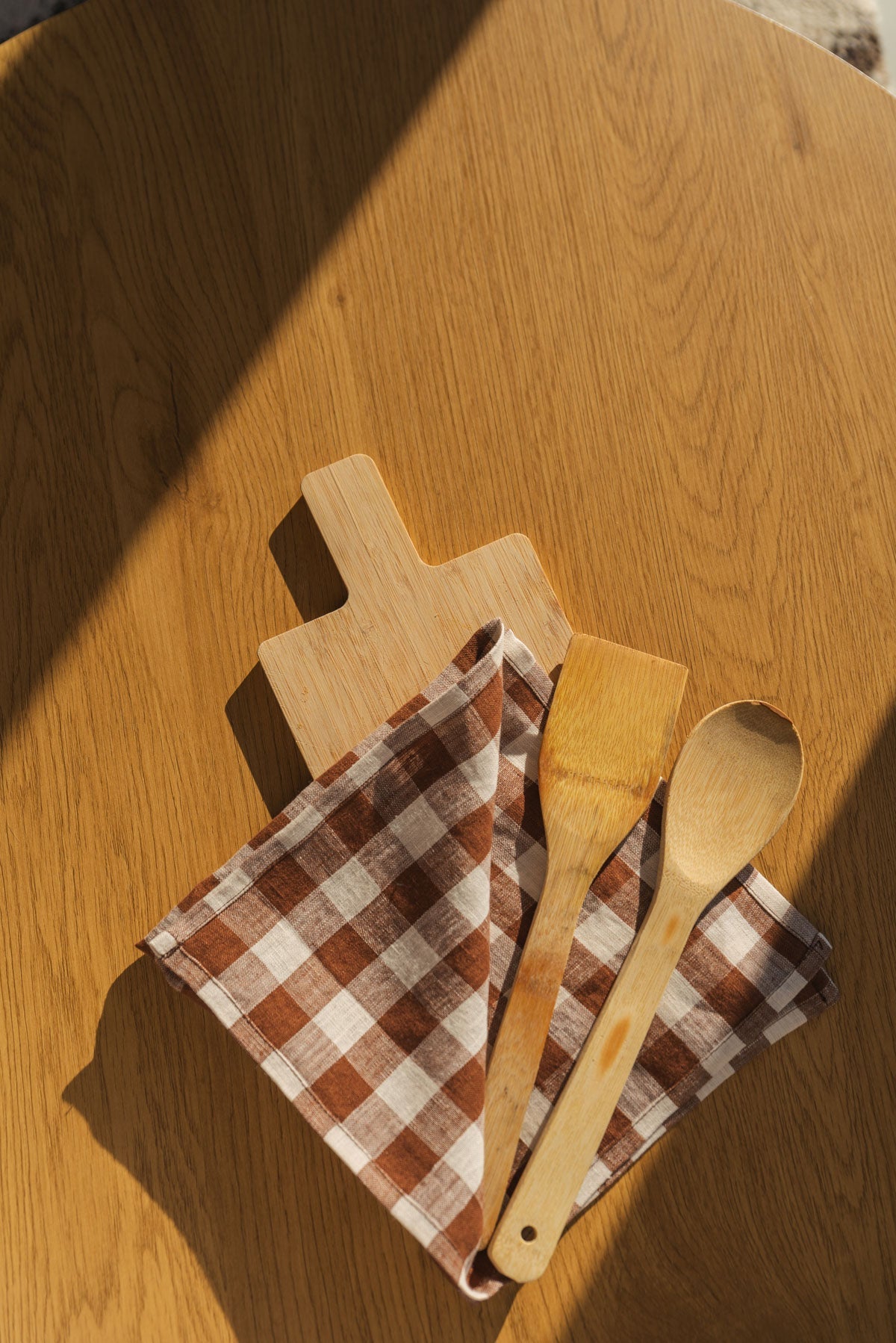 Leinentischsets 2 Stück - Mokka Gingham