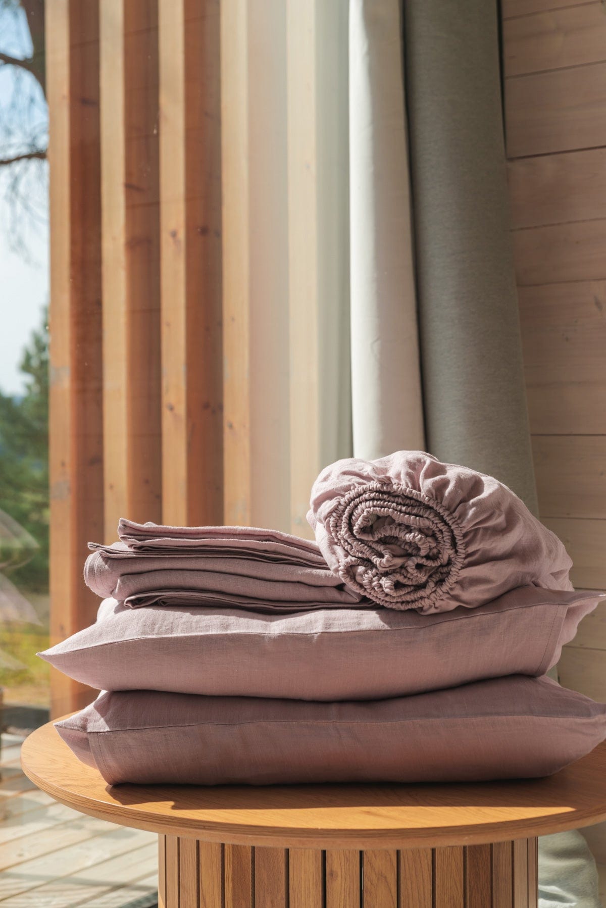AmourLinen Leinen-Bettwäscheset Leinen-Bettwäscheset in Altrosa Leinen-Bettwäscheset in Altrosa