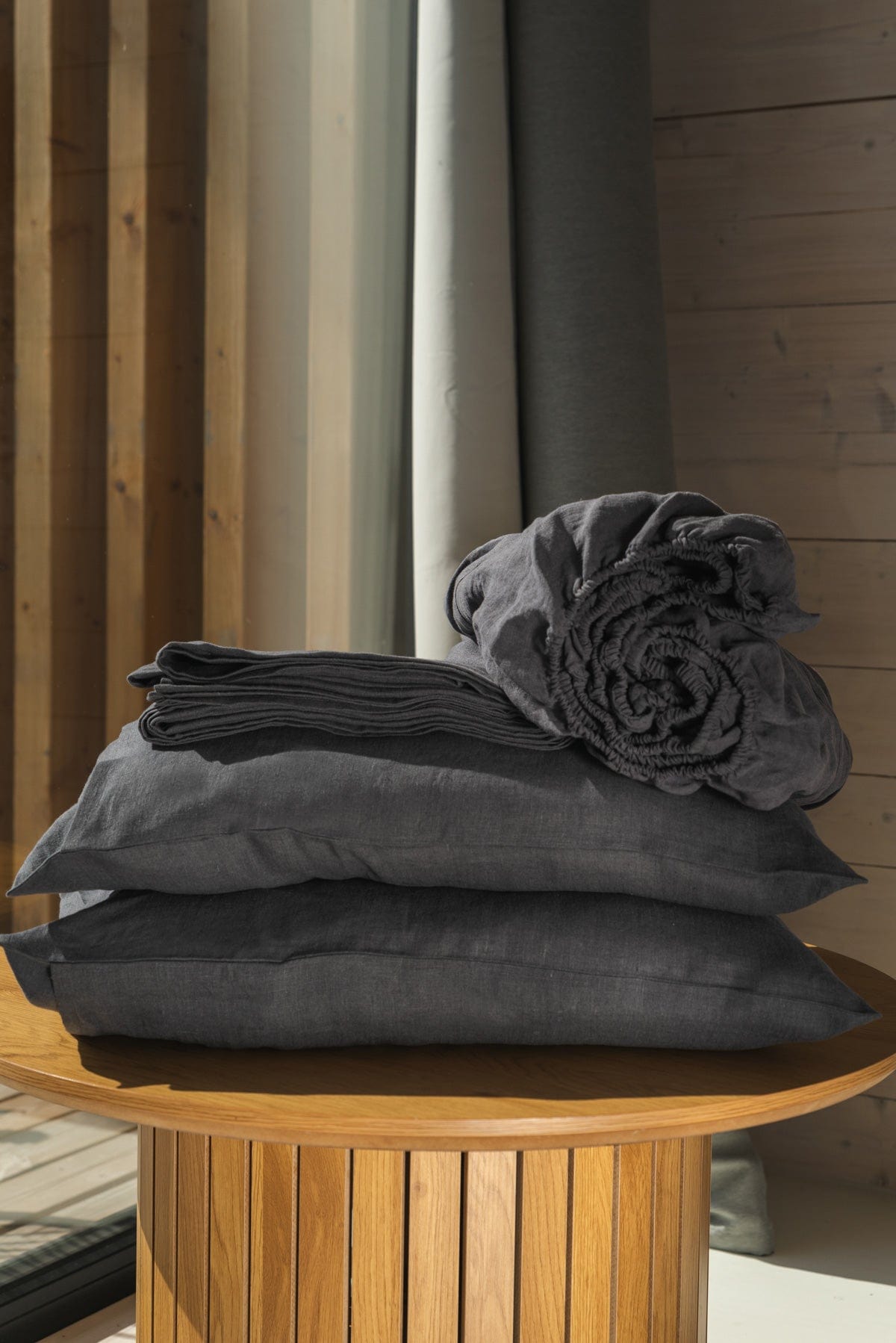 AmourLinen Leinen-Bettwäscheset Leinen-Bettwäscheset in Anthrazit Leinen-Bettwäscheset in Anthrazit