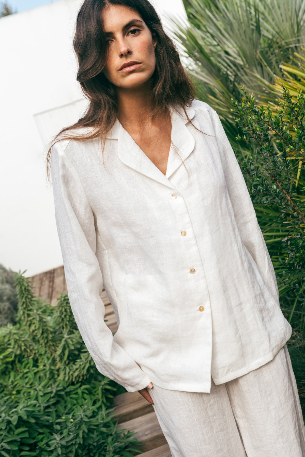 AmourLinen Linen pajama set Long sleeve pajama set Nightly Linen Pajama Set  | AmourLinen | Linen Loungewear
