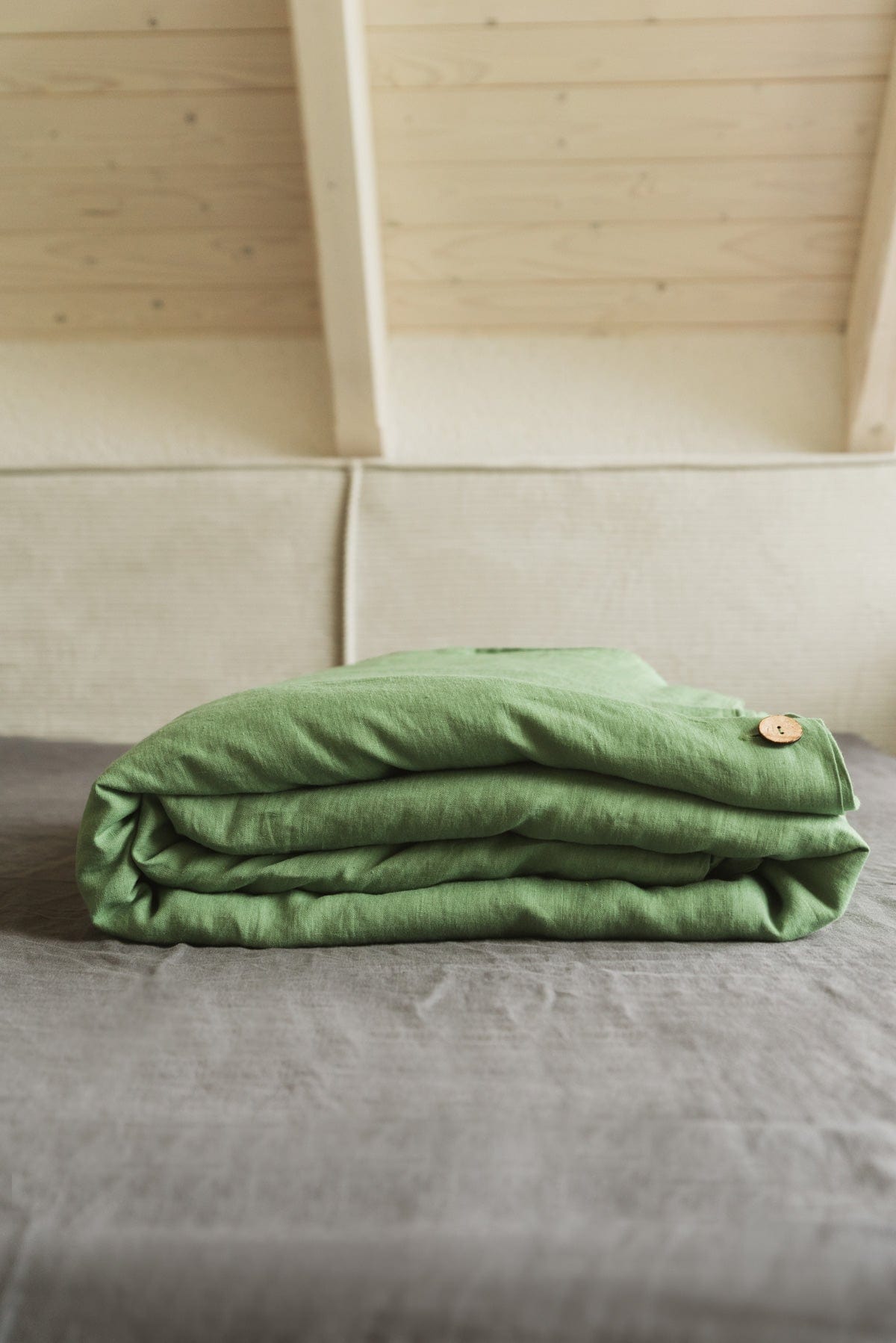 AmourLinen Leinen-Bettbezug Leinen-Bettbezug in Matcha-Grün Leinen-Bettbezug in Matcha-Grün | AmourLinen