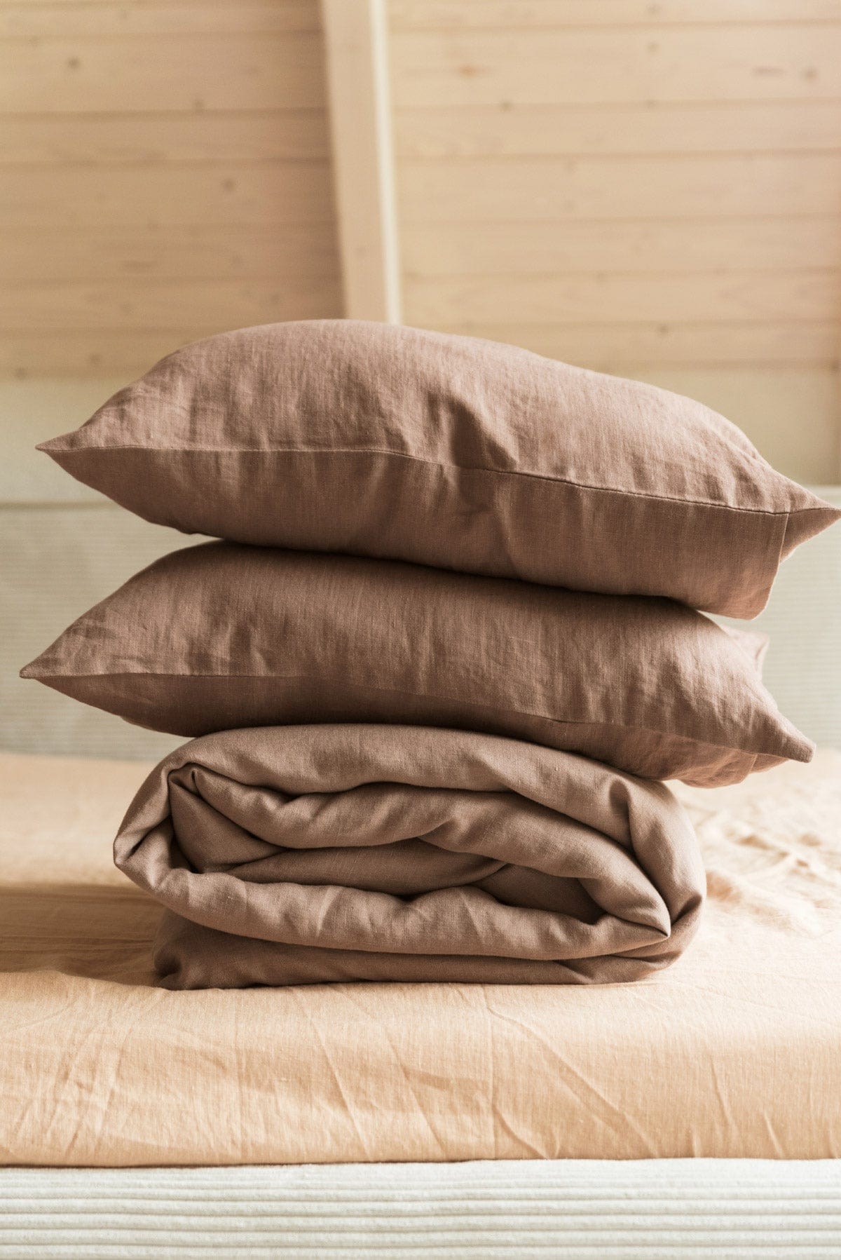 AmourLinen Leinen-Bettwäscheset Leinen-Bettwäscheset in Rosébraun Leinen-Bettwäscheset in Rosébraun