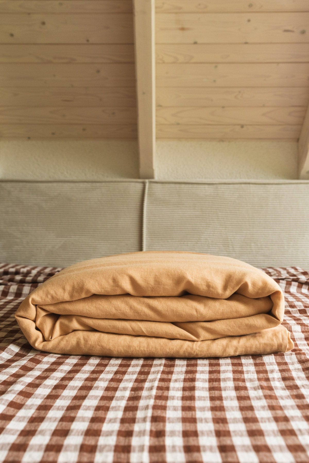 AmourLinen Leinen-Bettbezug Leinen-Bettbezug in Senfgelb Senfgelber Leinen-Bettbezug | AmourLinen