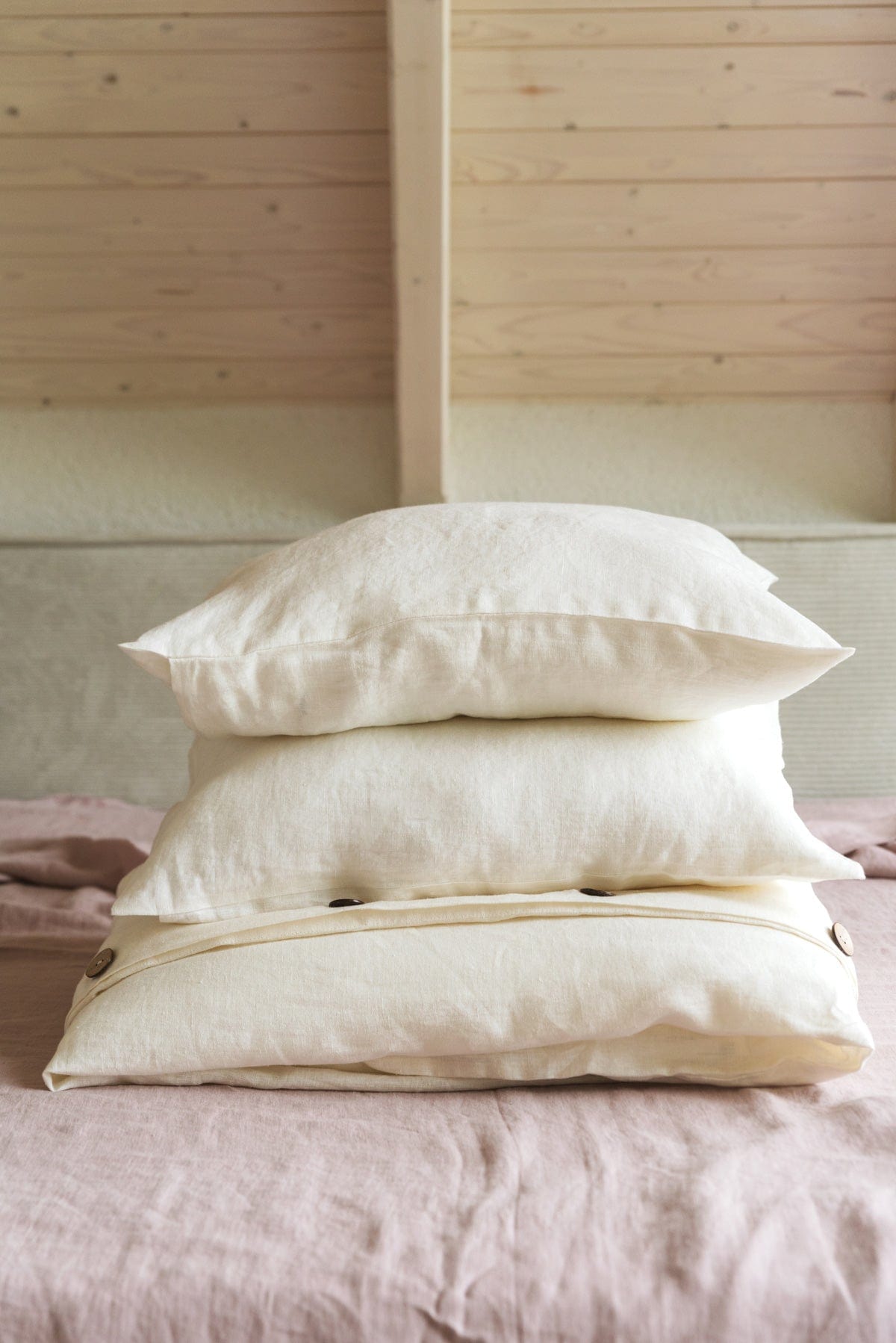 AmourLinen Leinen-Bettwäscheset Leinen-Bettwäscheset in Weiß Leinen-Bettwäscheset in Weiß