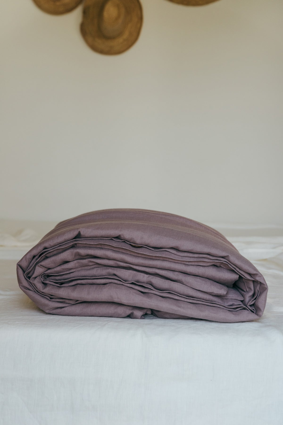 Leinen-Bettbezug in Dusty Lavender