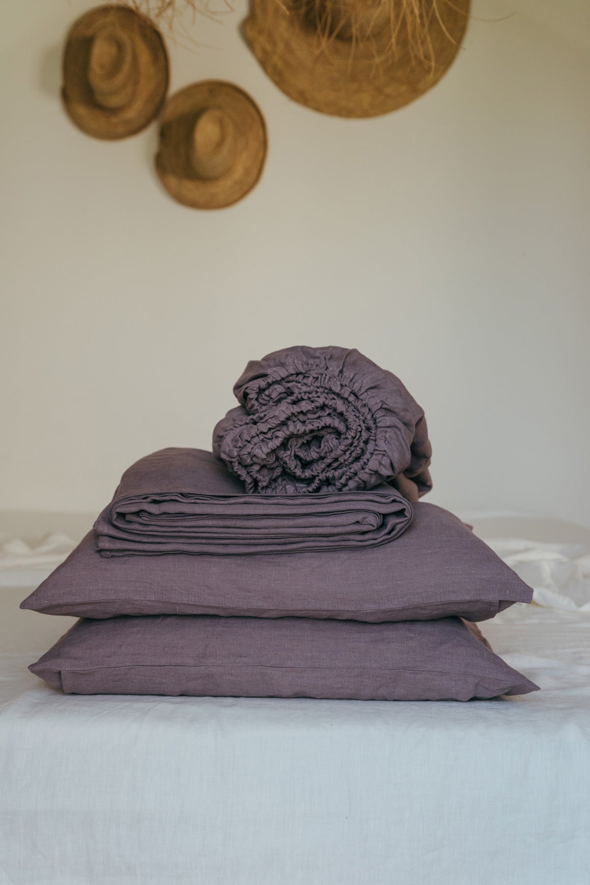 Leinenbettwäsche-Set in Dusty Lavender