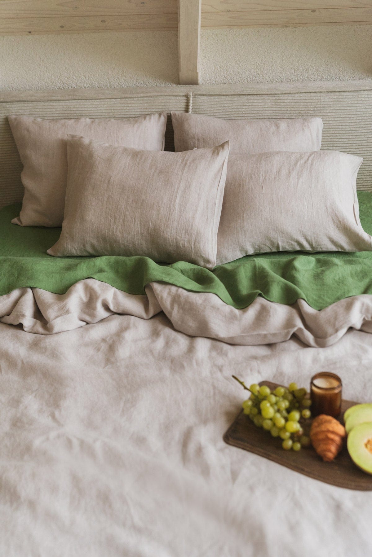 AmourLinen Leinen-Kissenbezüge Leinen-Kissenbezug in Creme Leinen-Kissenbezug in Creme