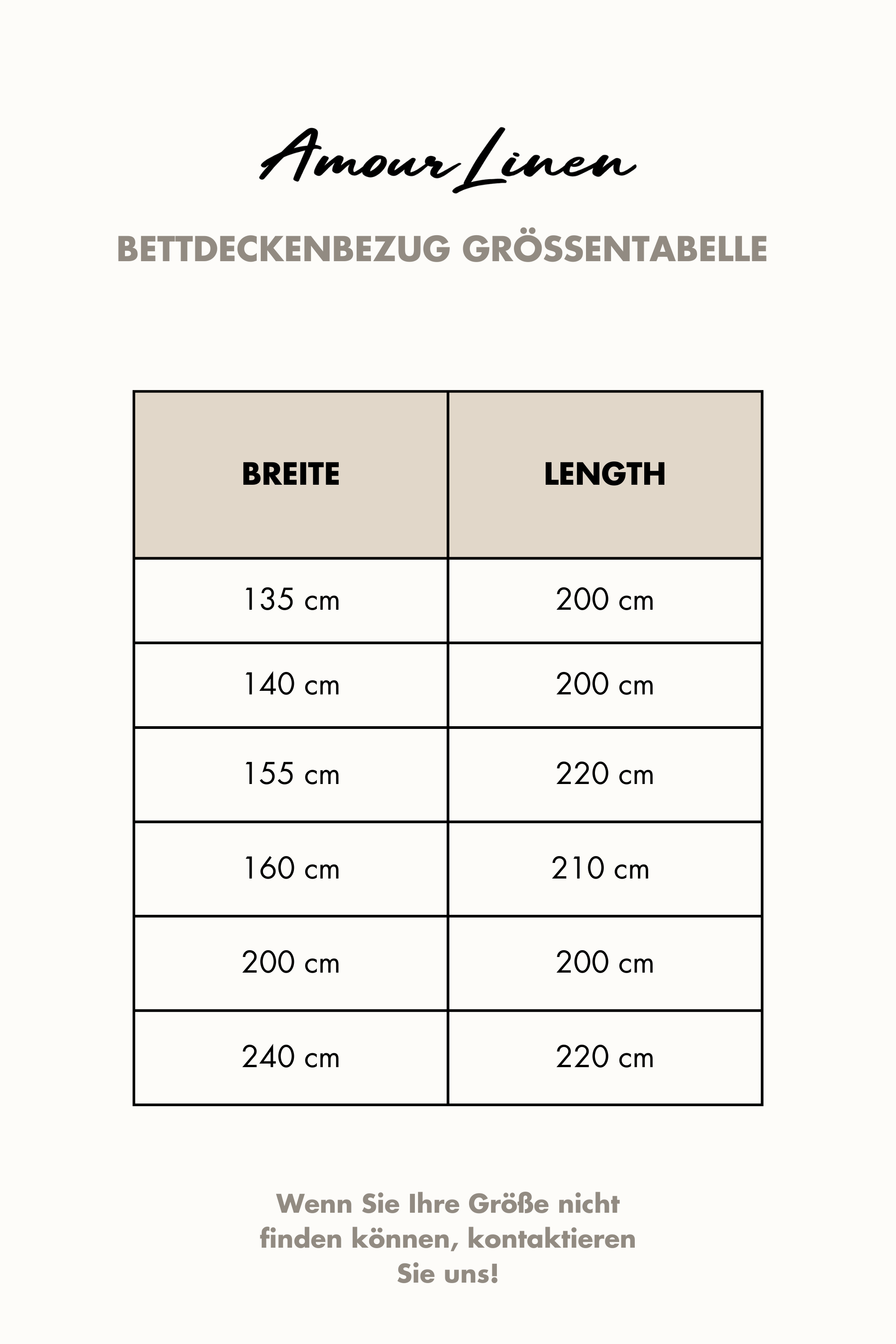 Bettbezug aus Leinen in Creme