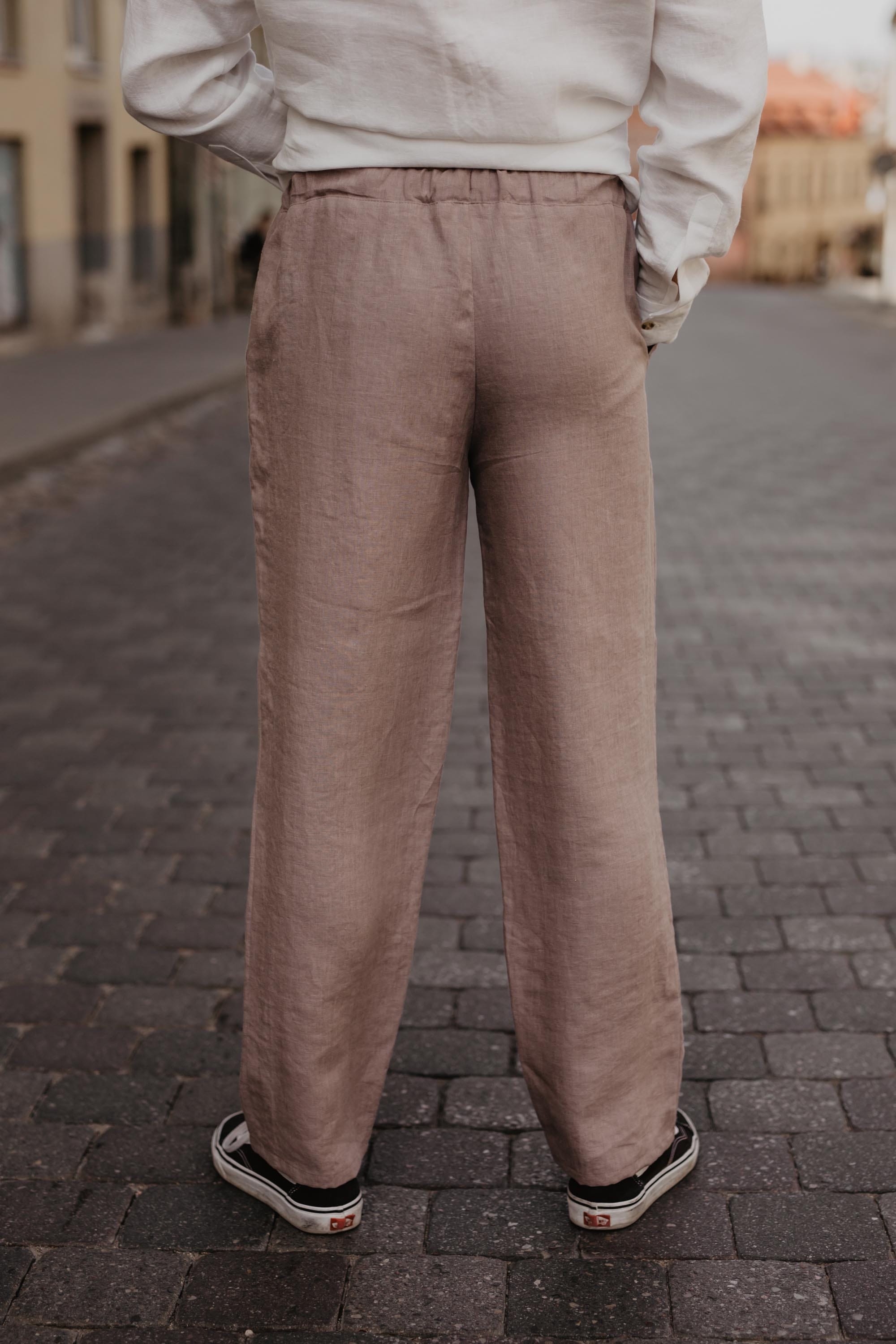 Leinenhose ADONIS - Rosenbraun