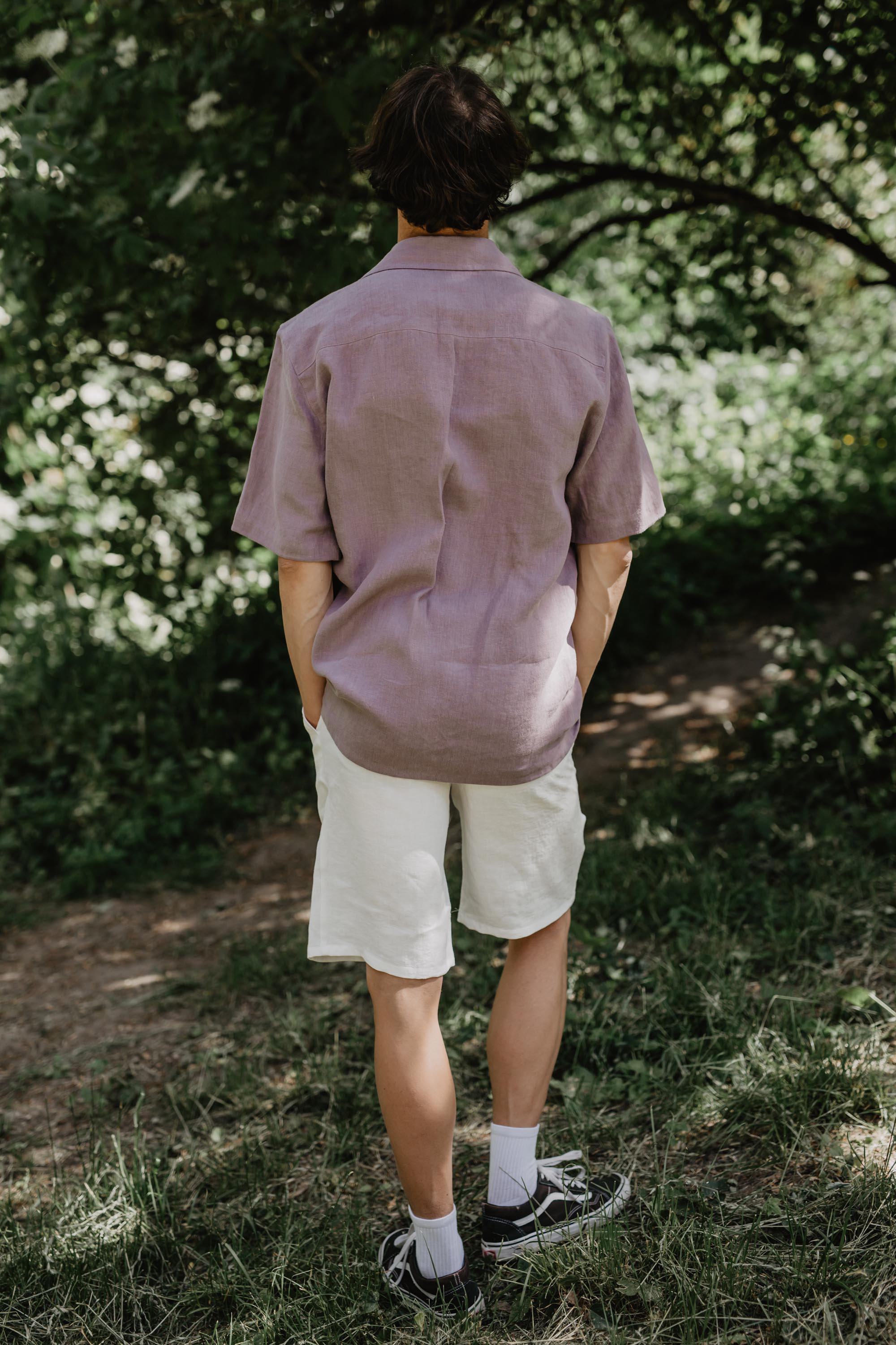 Klassische Leinenshorts HERMES - Weiß