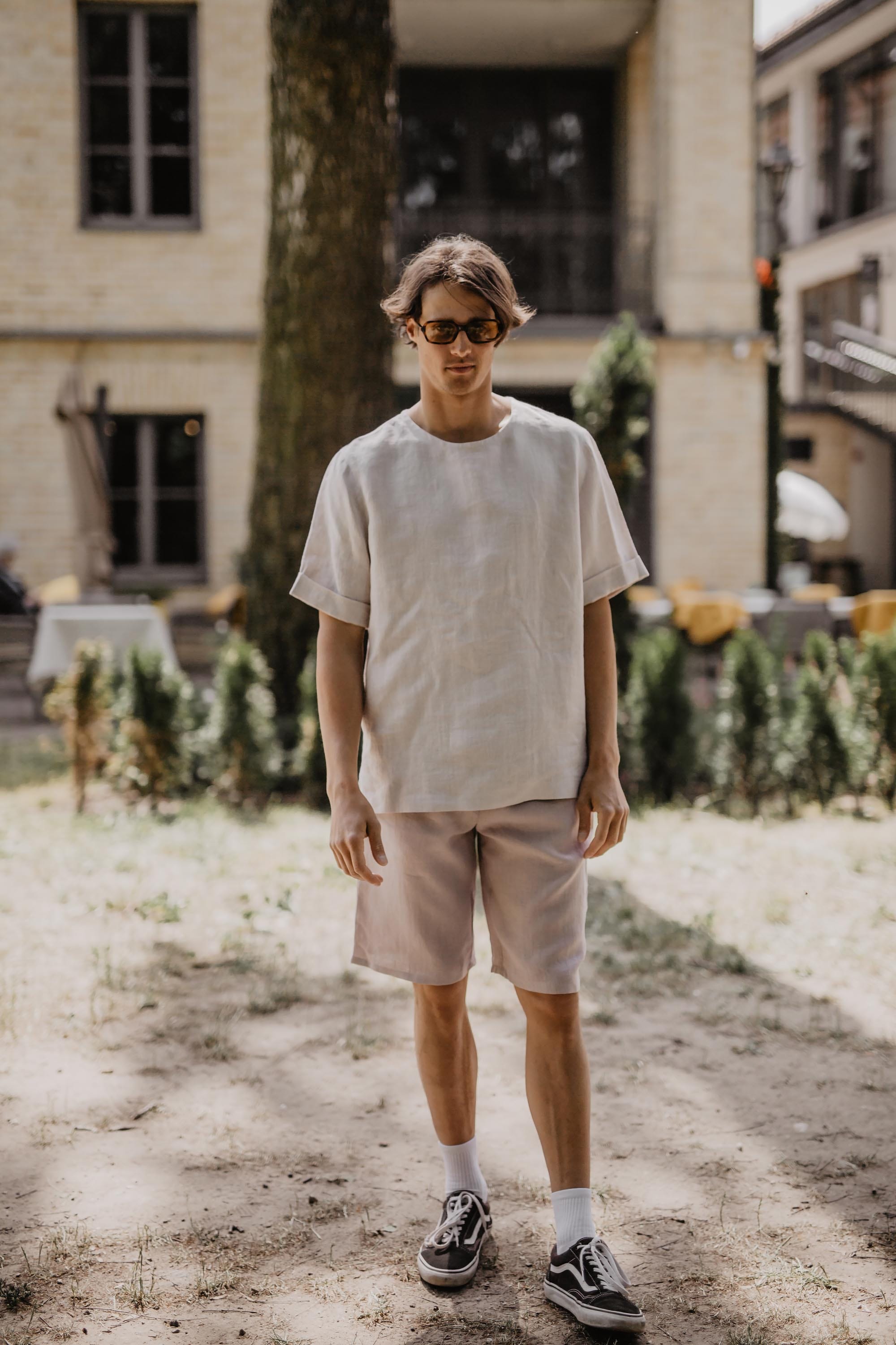 Klassische Leinenshorts HERMES - Staubrose