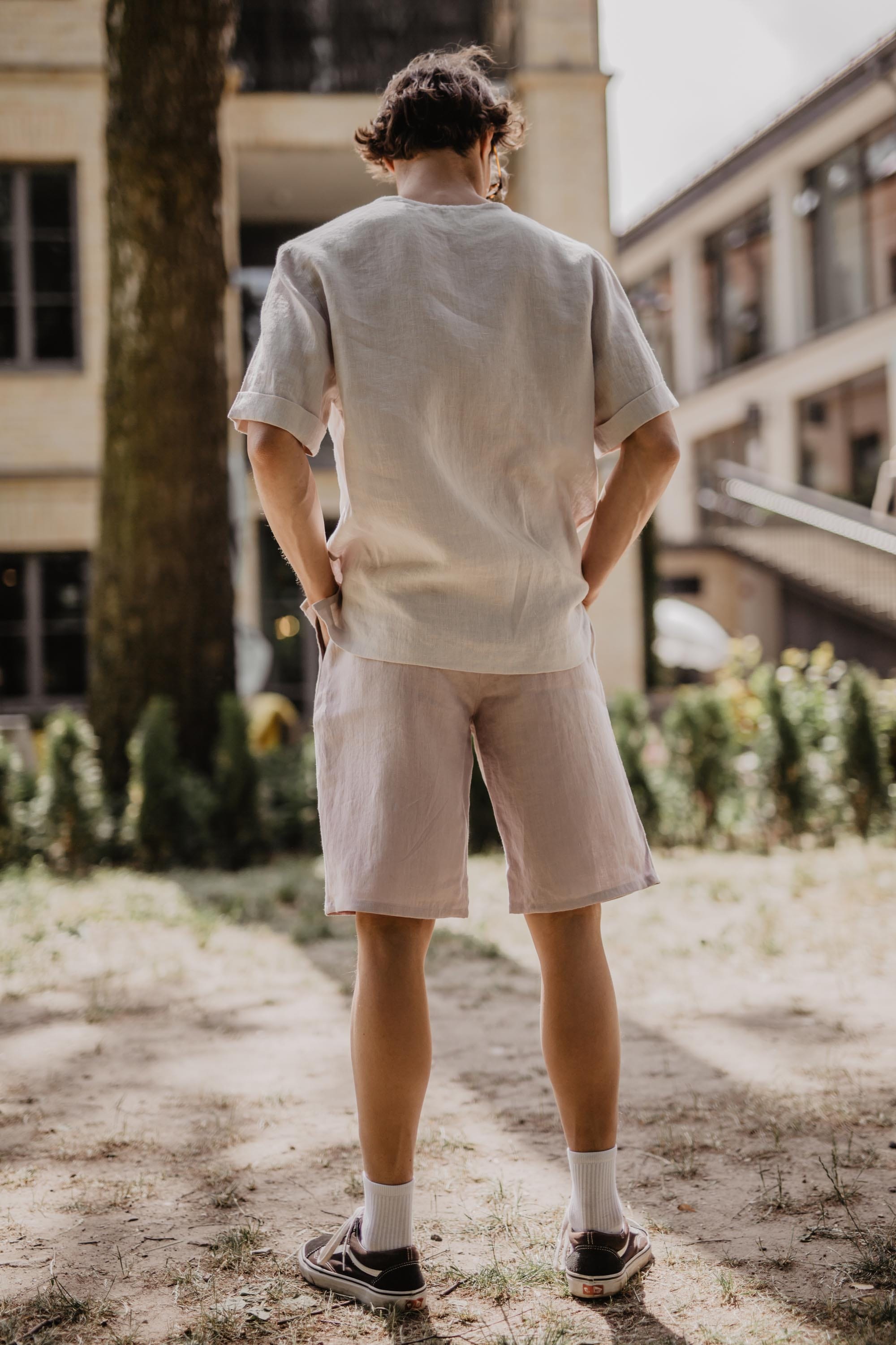 Klassische Leinenshorts HERMES - Staubrose
