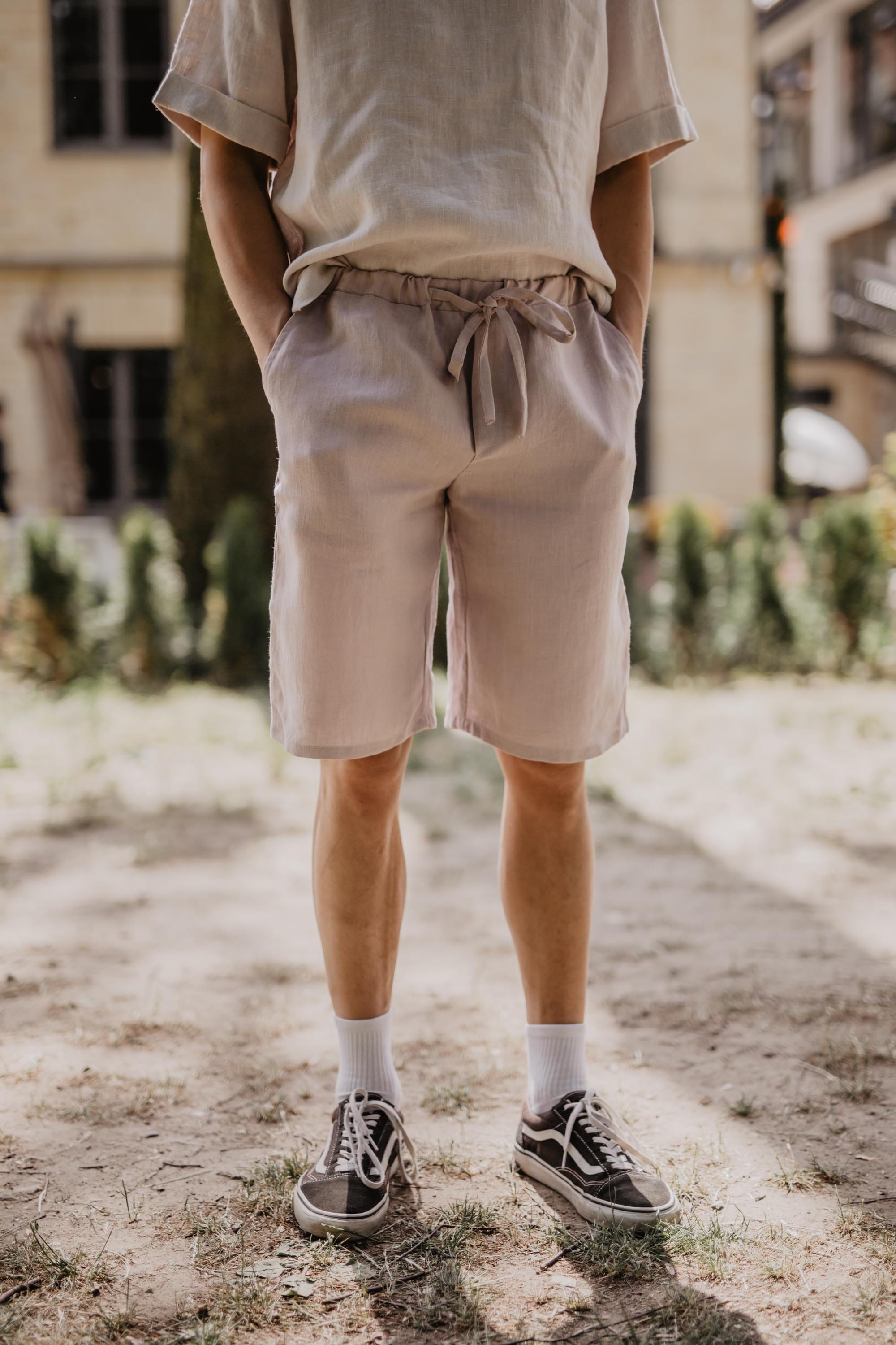 Klassische Leinenshorts HERMES - Staubrose