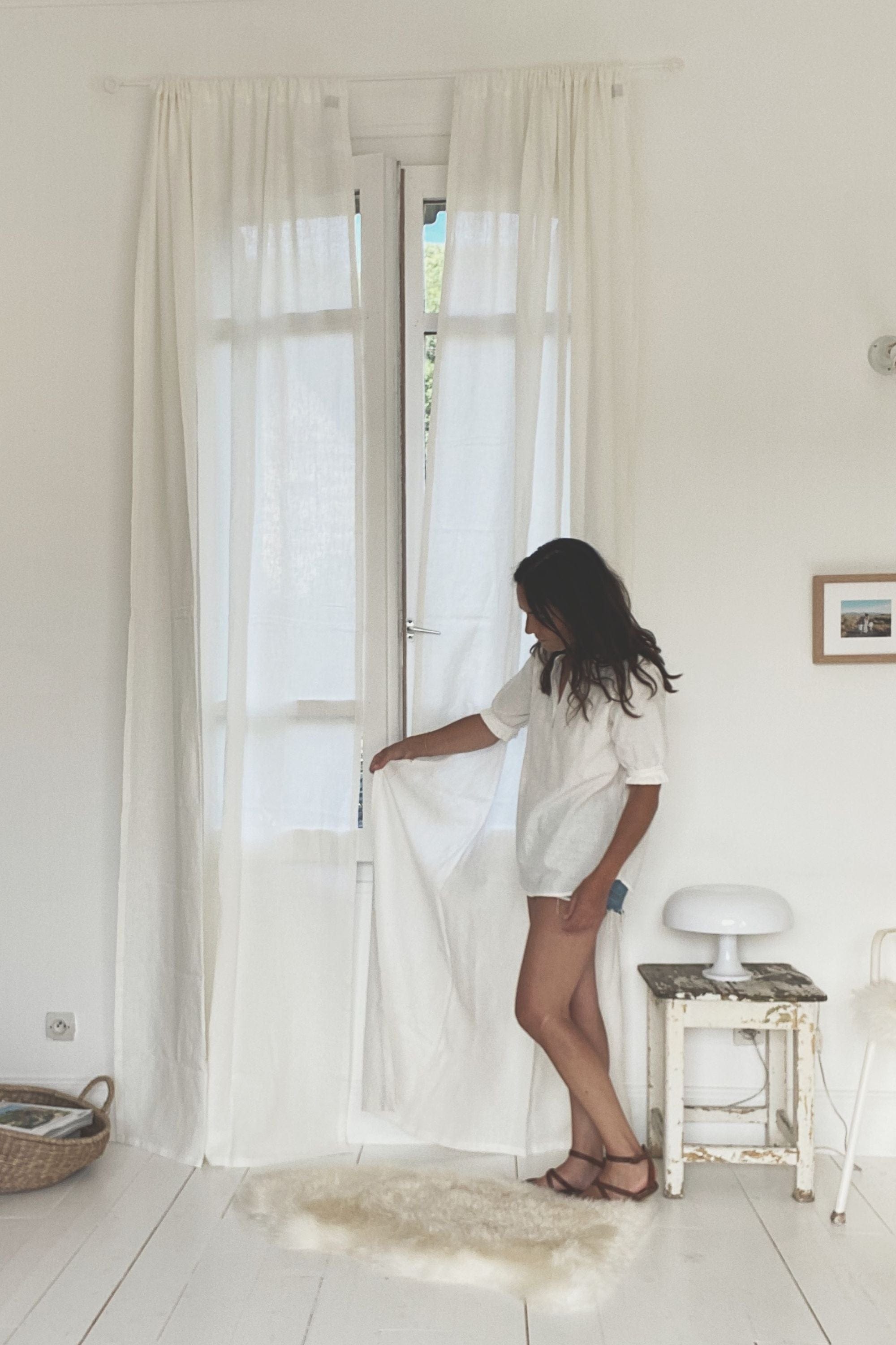 AmourLinen Leinenvorhänge Leinenvorhang mit Stangentasche Leinenvorhang mit Stangentasche | AmourLinen
